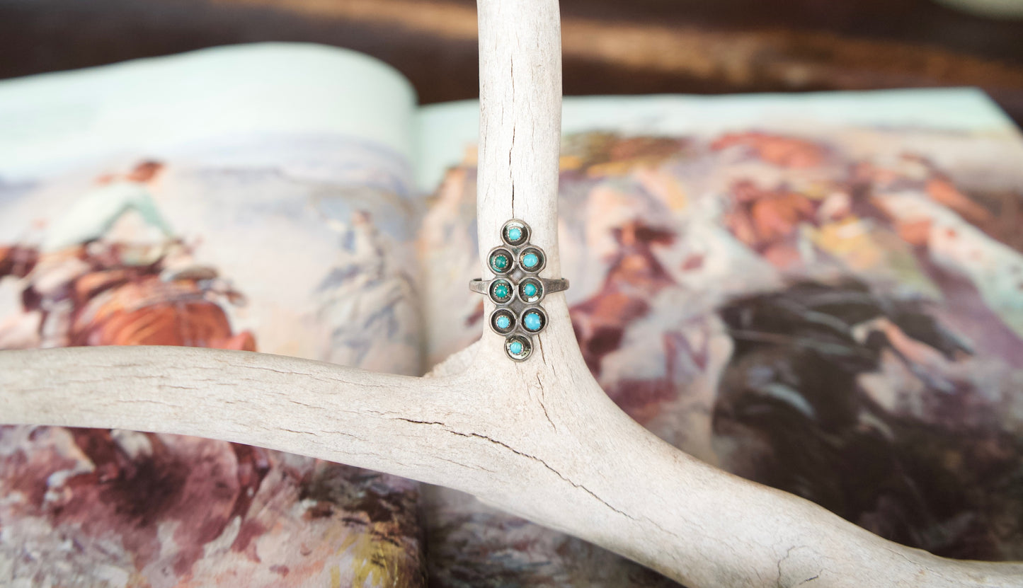 Vintage Zuni Snake Eye Ring Sz. 7