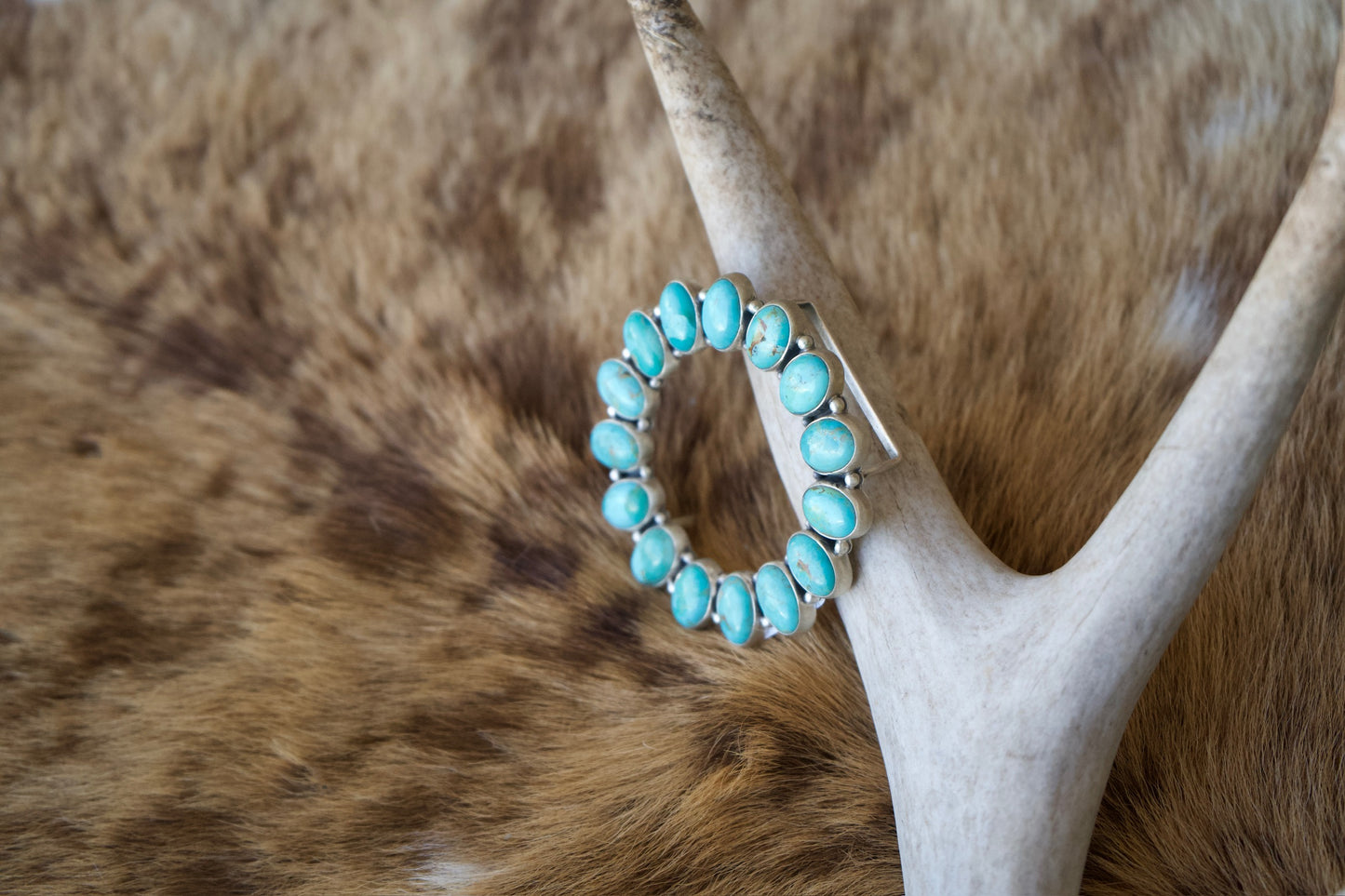 Round Turquoise Belt Buckle