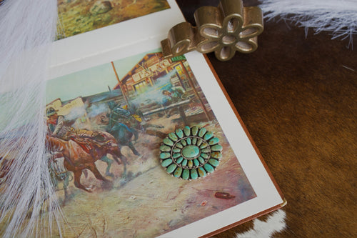 Royston Turquoise Cluster Belt Buckle