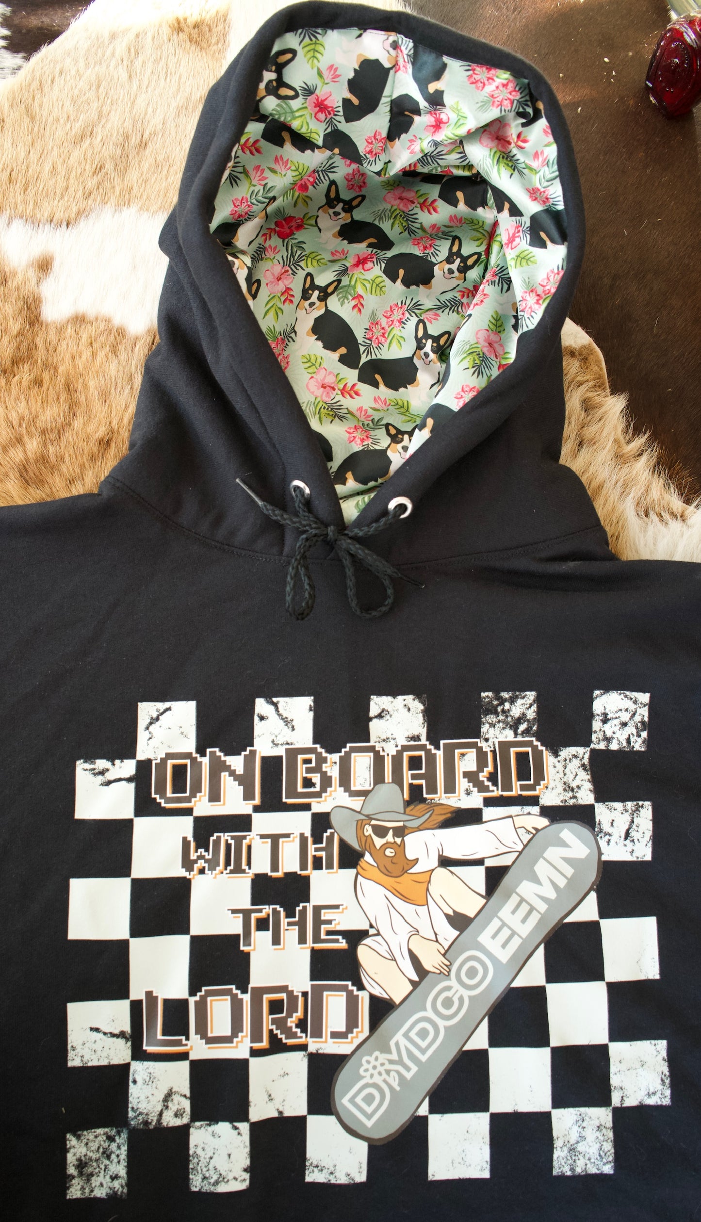 On Board With The Lord Satin Lined Hoodies