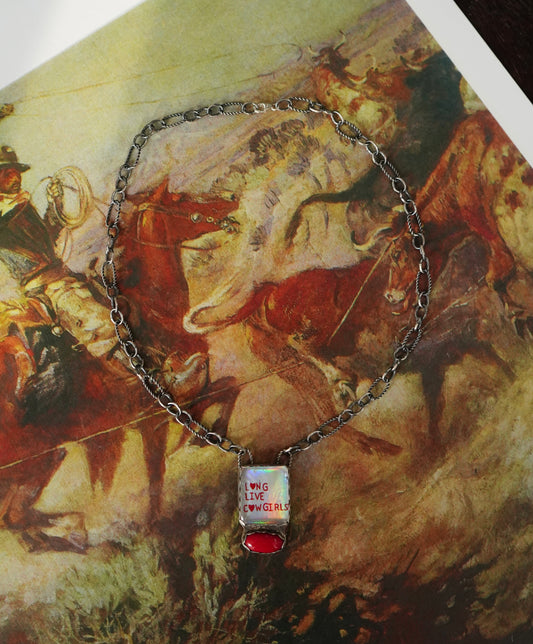 Red Coral Long Live Cowgirls Necklace