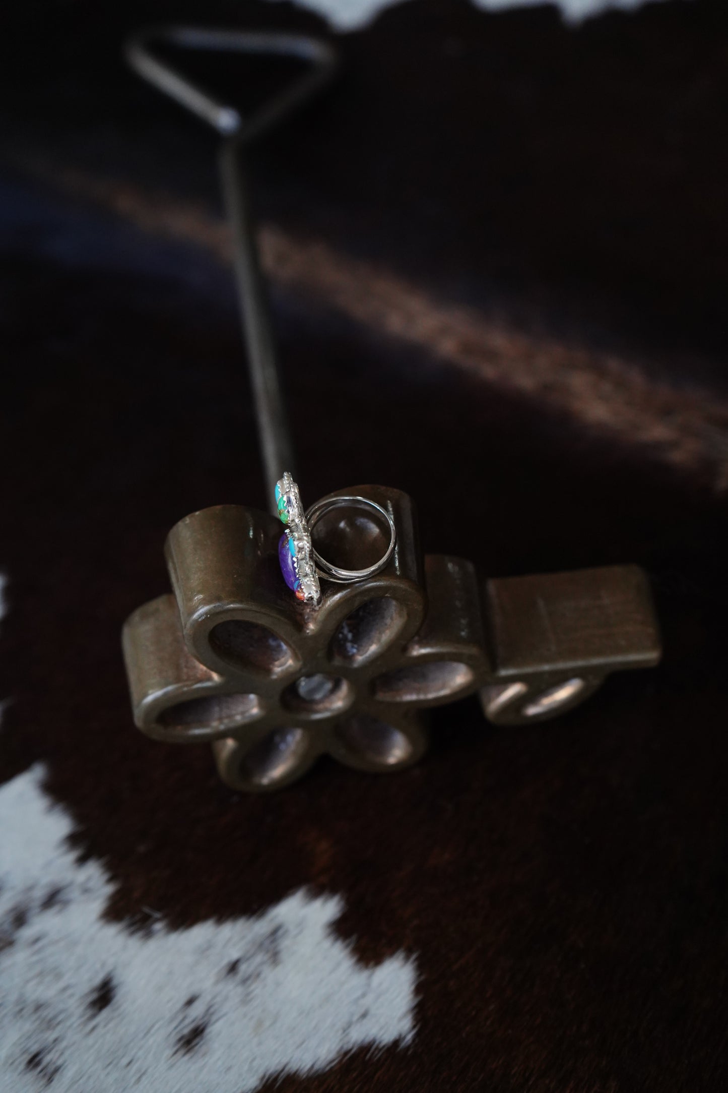 Multistone Paw Print Ring - Sz 7