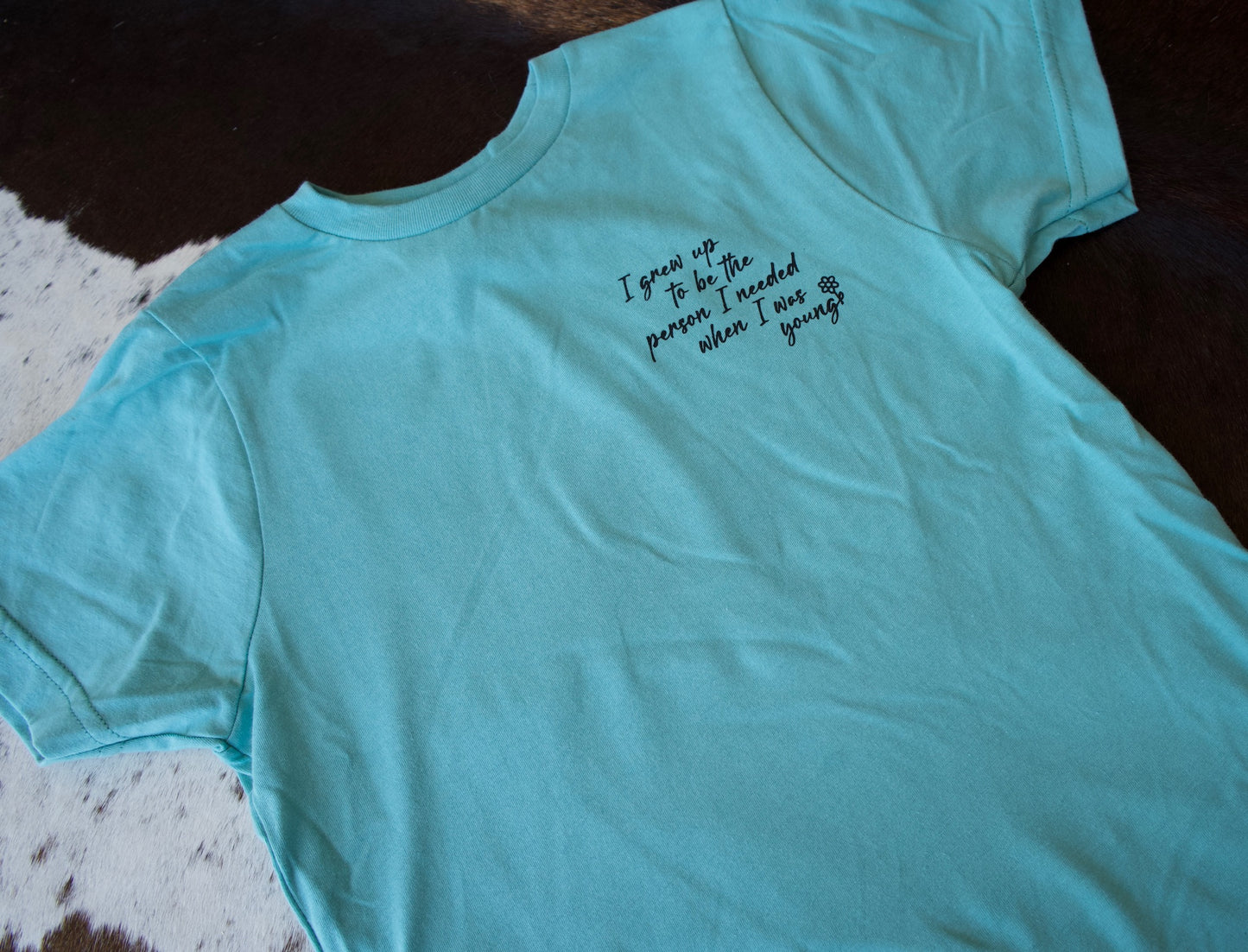 Grew Up - Youth Turquoise Tees