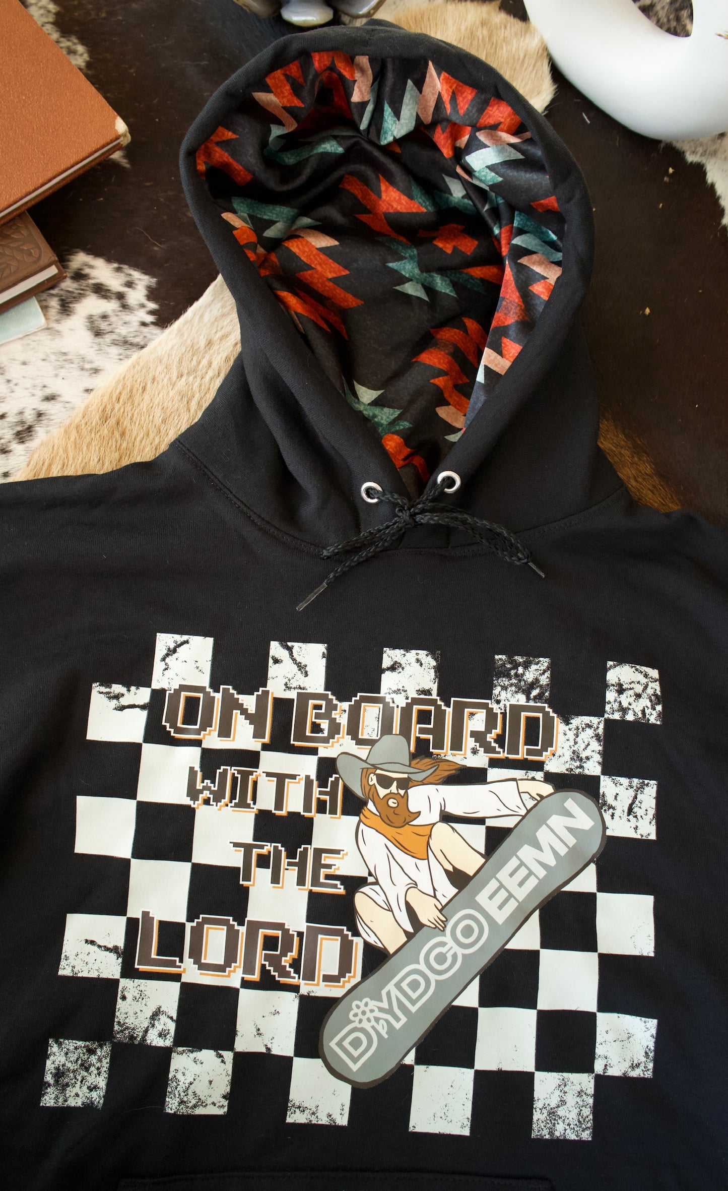 On Board With The Lord Satin Lined Hoodies