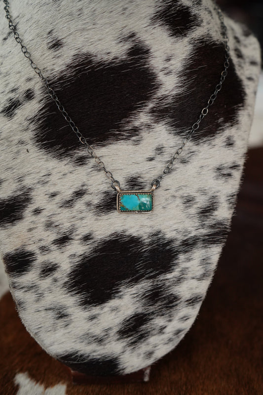 Dainty Turquoise Bar Necklaces