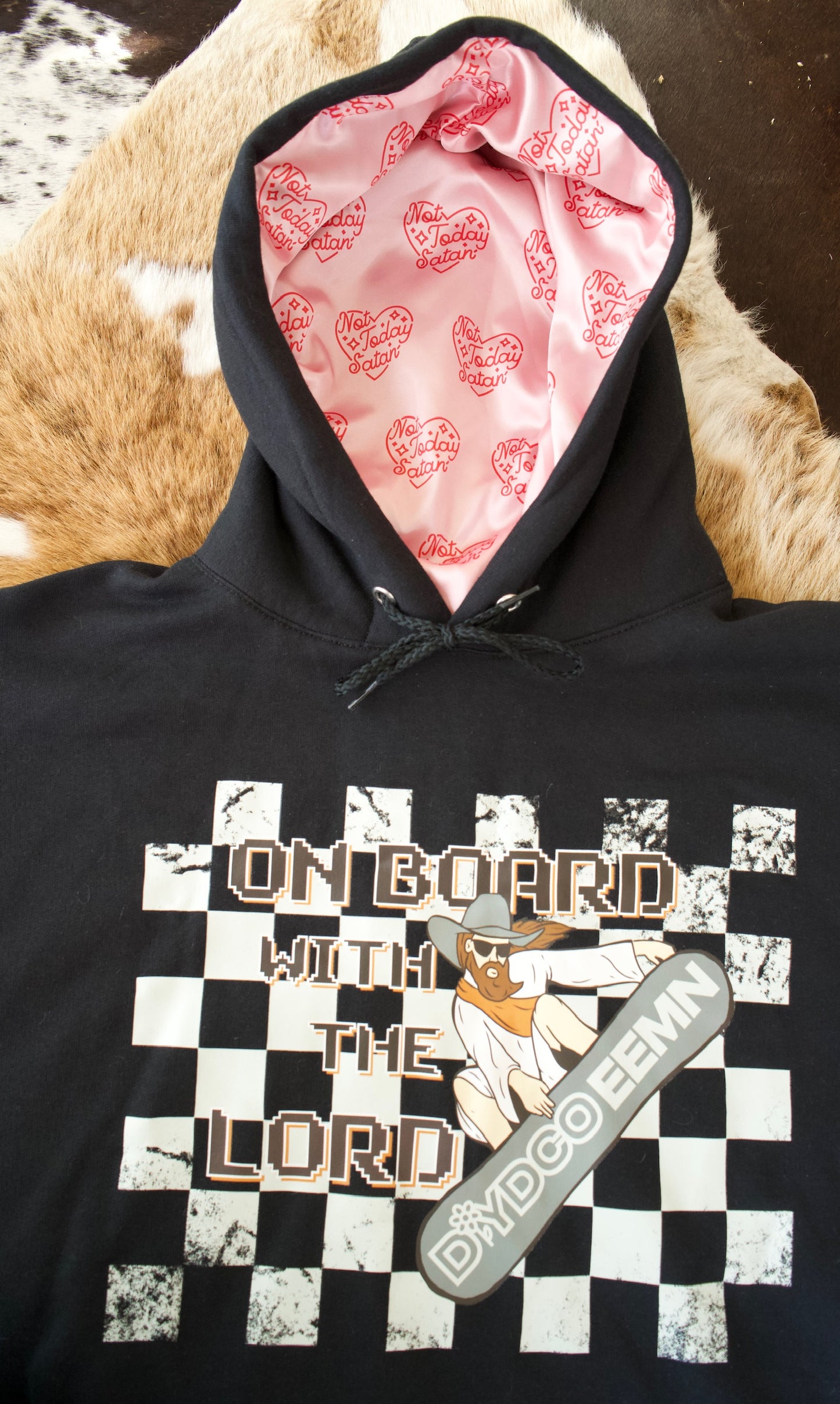 On Board With The Lord Satin Lined Hoodies