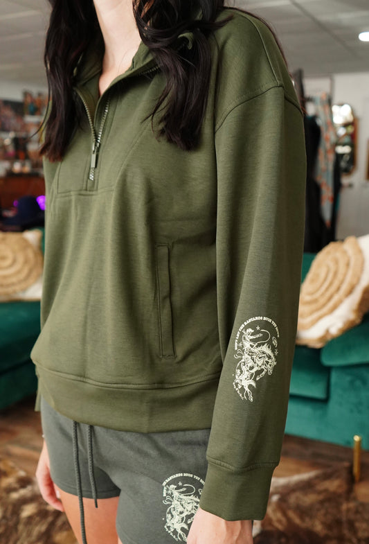 Bucked Down Scuba 1/4 Zip Pullover w/ Pockets