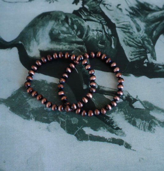 Stretchy Copper Pearl Bracelets