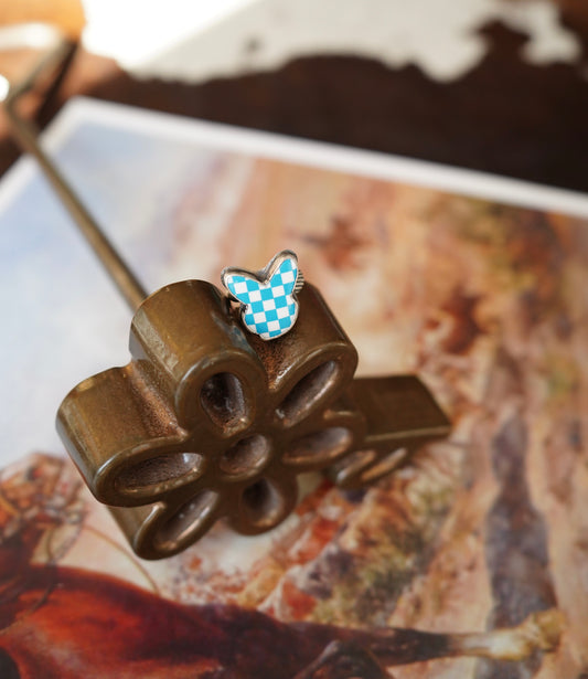 Z Bar Checkered Bunny Rings