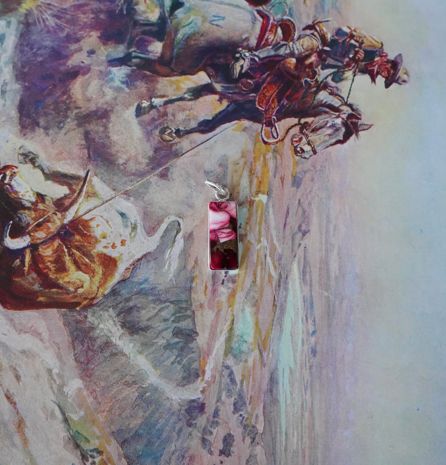 Rose Dahlia Bar Pendant