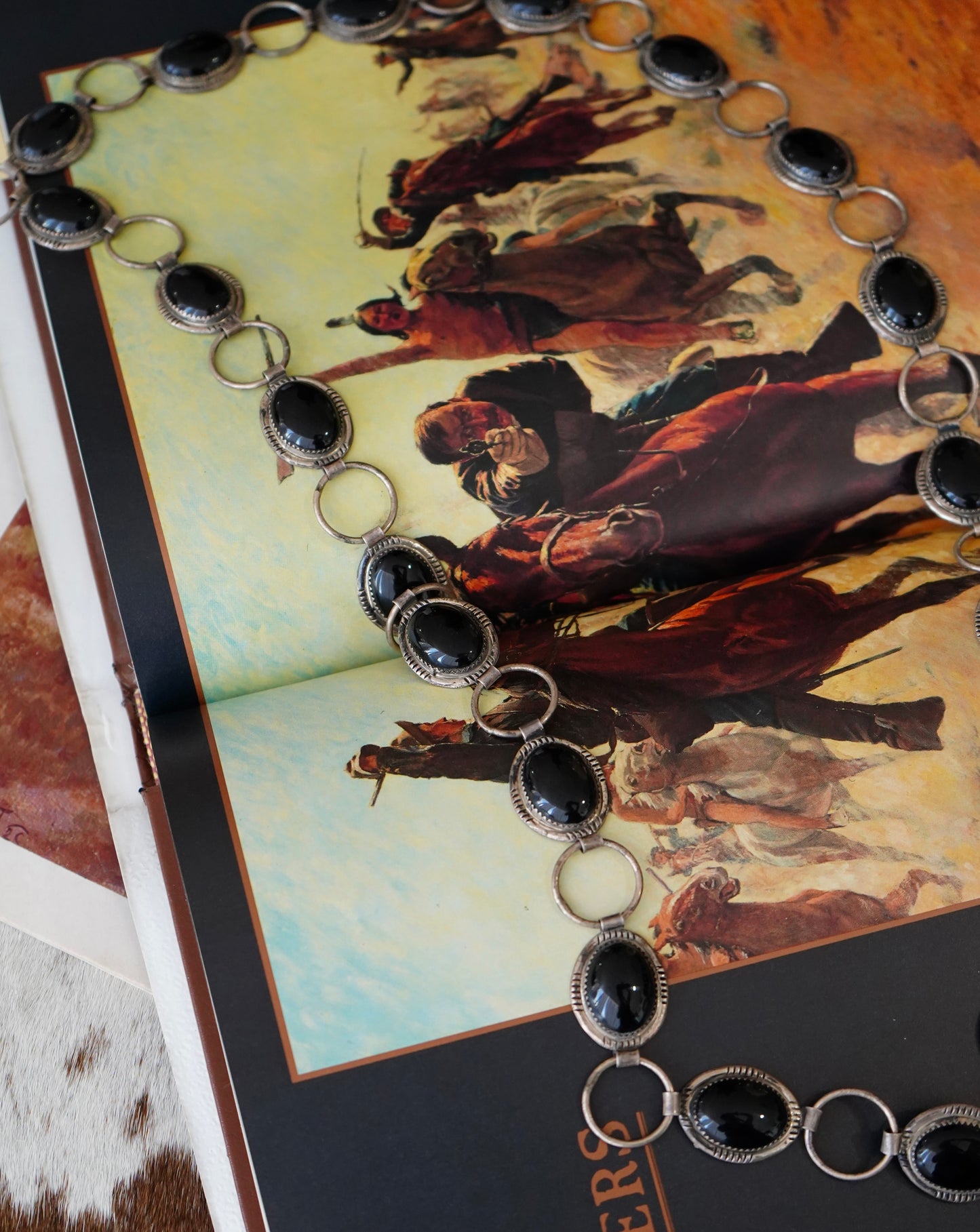 Glen Davis Black Onyx Concho Belt