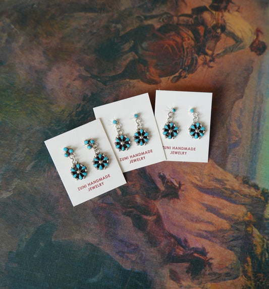 Tricia Leekity Dangly Flower Stud Earrings