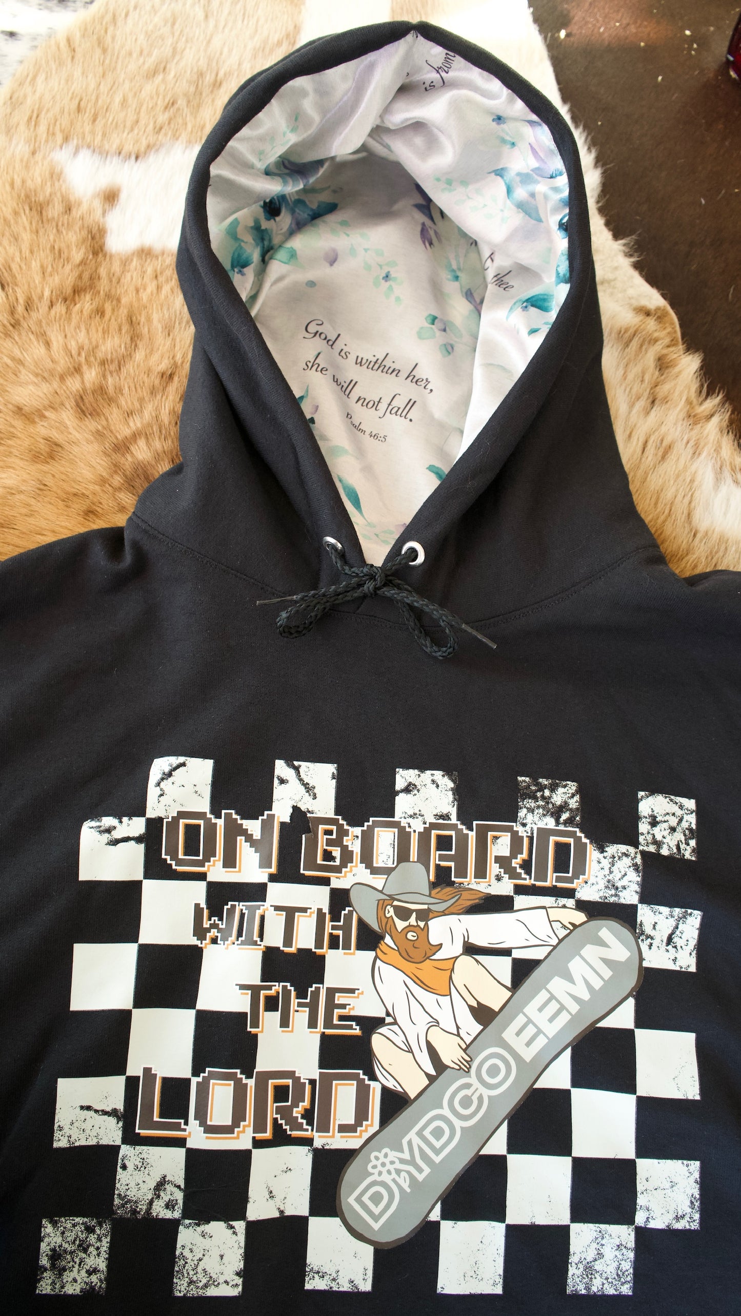 On Board With The Lord Satin Lined Hoodies