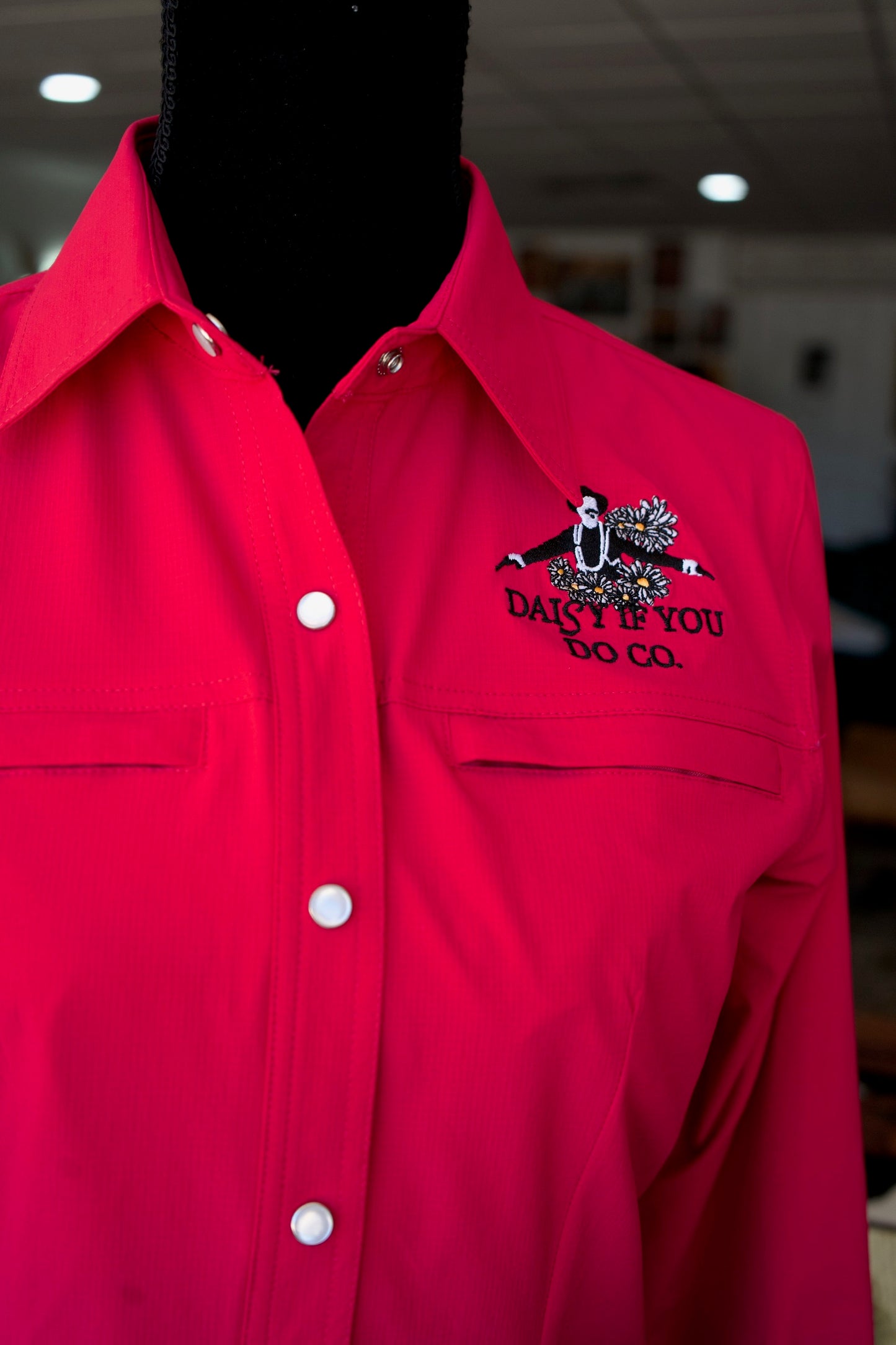 Daisy Gang Fishing Shirt - Hot Pink Long Sleeves