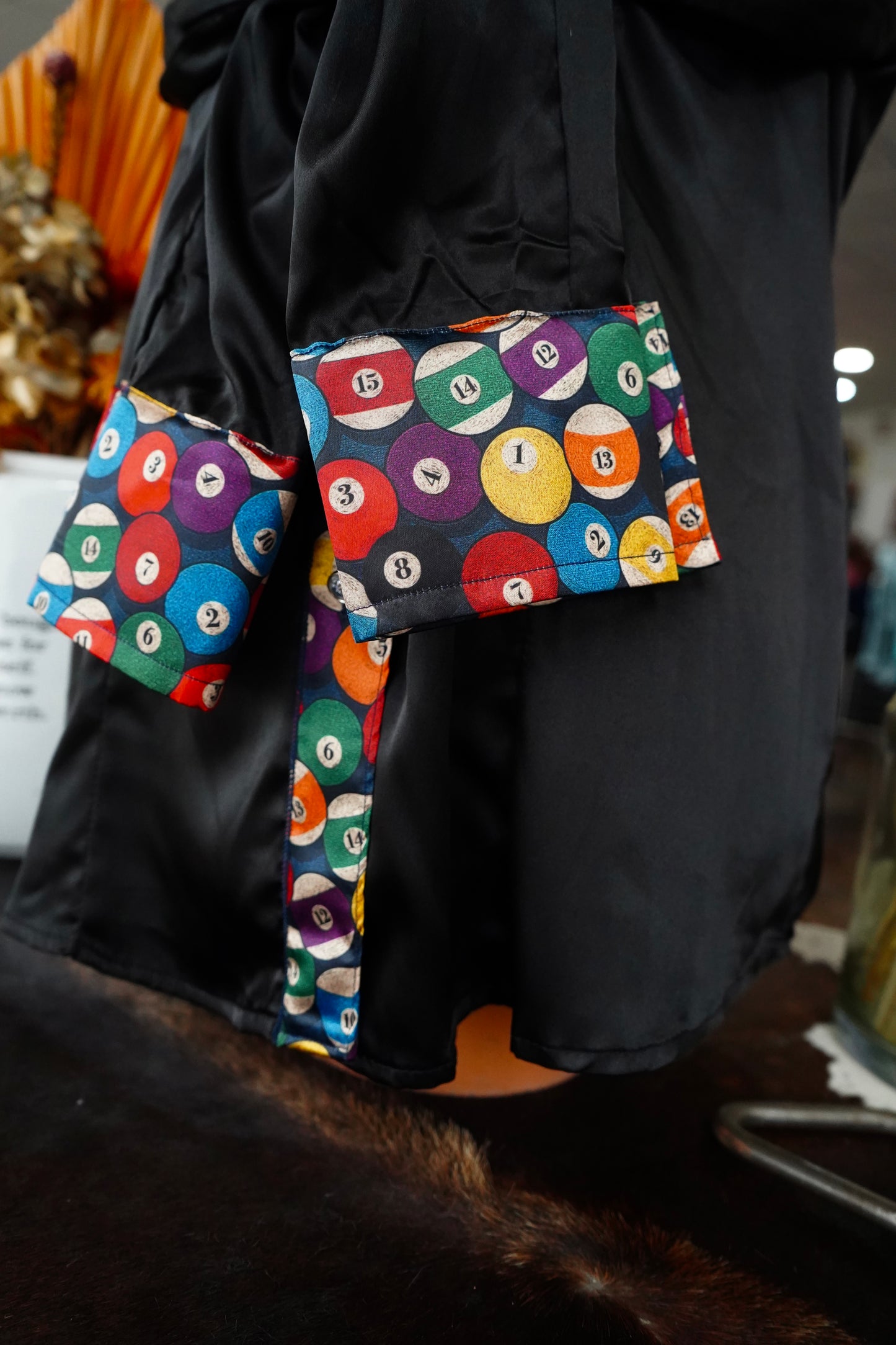 3XL - Billiard Balls on Black Button Down