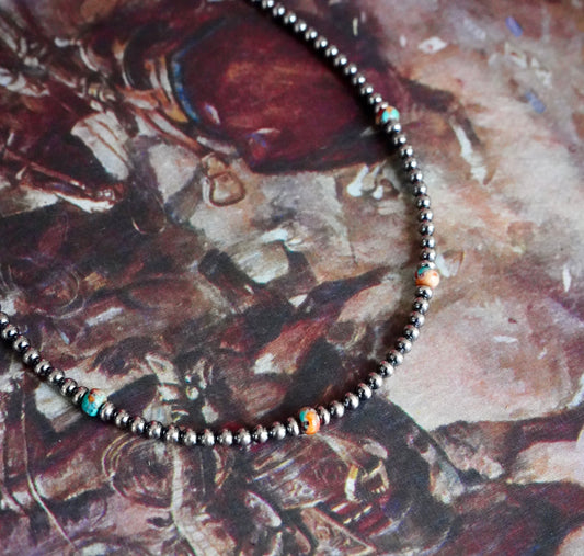 Sterling Silver Pearls w/ Dahlia Beads Necklace
