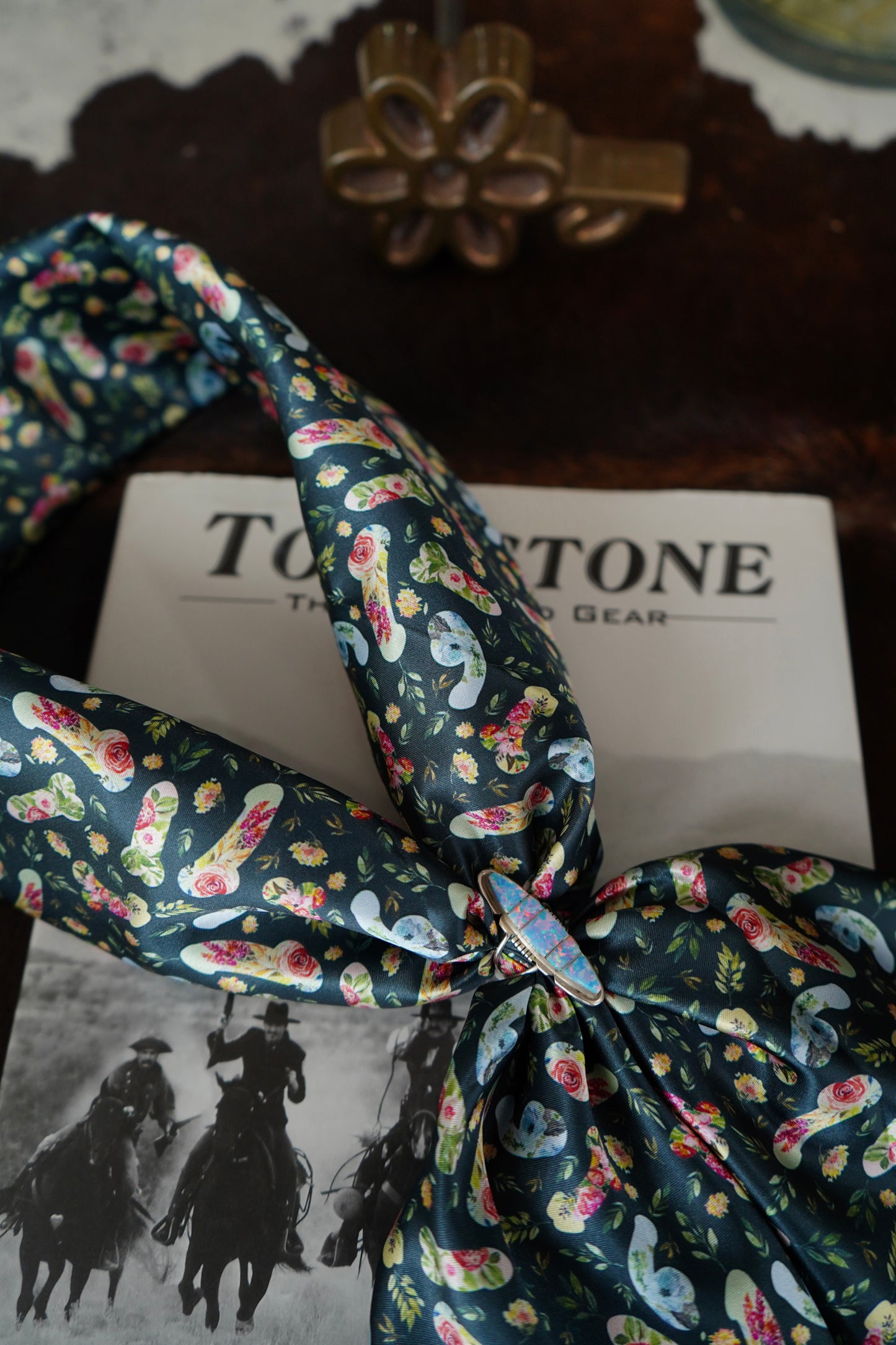 TikTok Black Floral Ween Wildrag