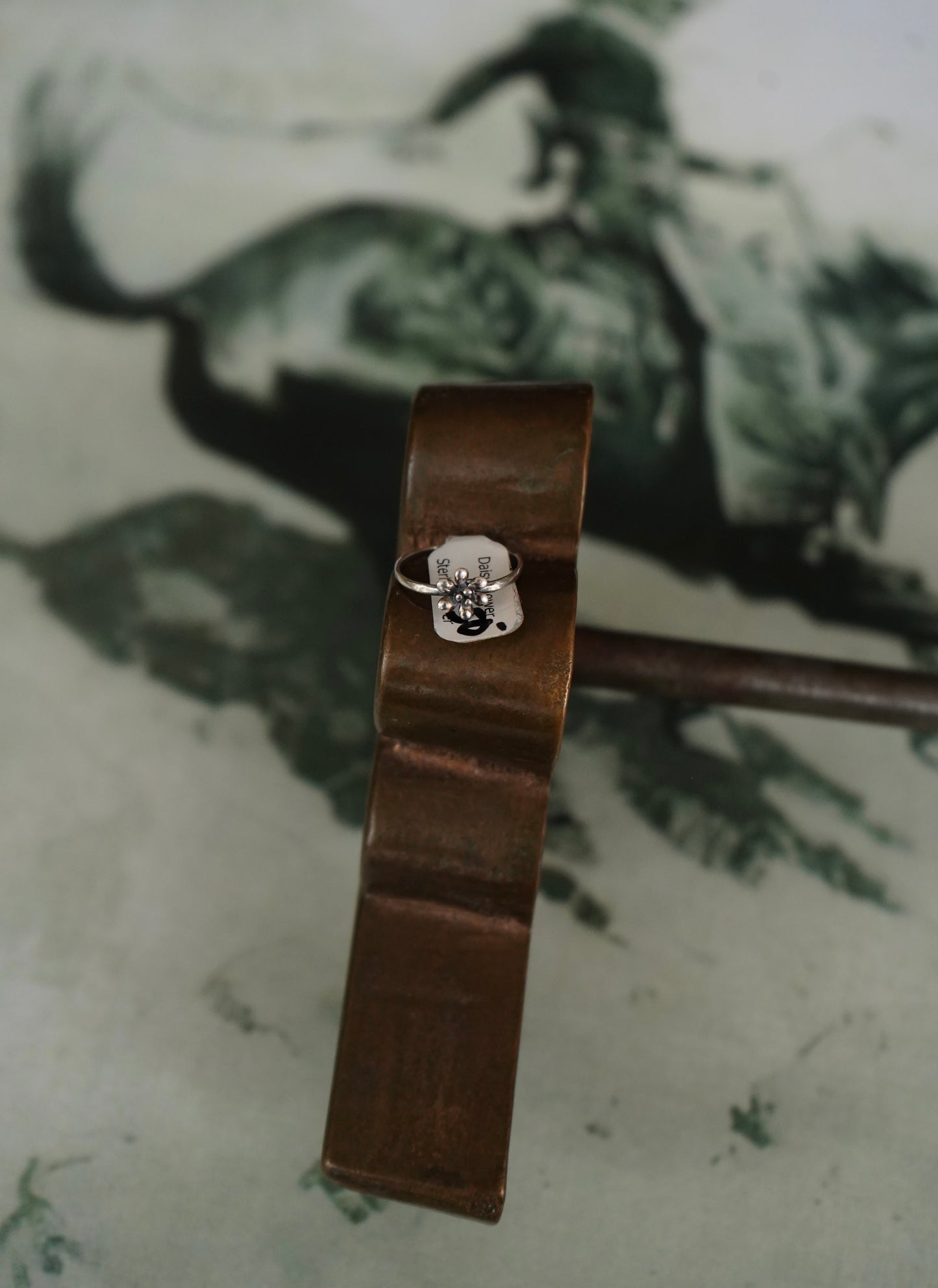 Dainty Sterling Flower Ring - Sz 5.5