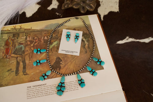 Timothy Yazzie Navajo Pearl & Turquoise Set
