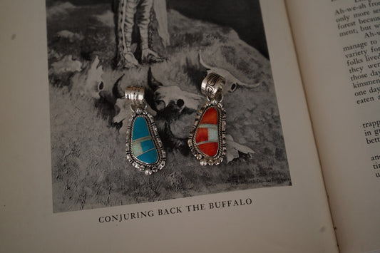 Turquoise & Opal Inlay Pendants