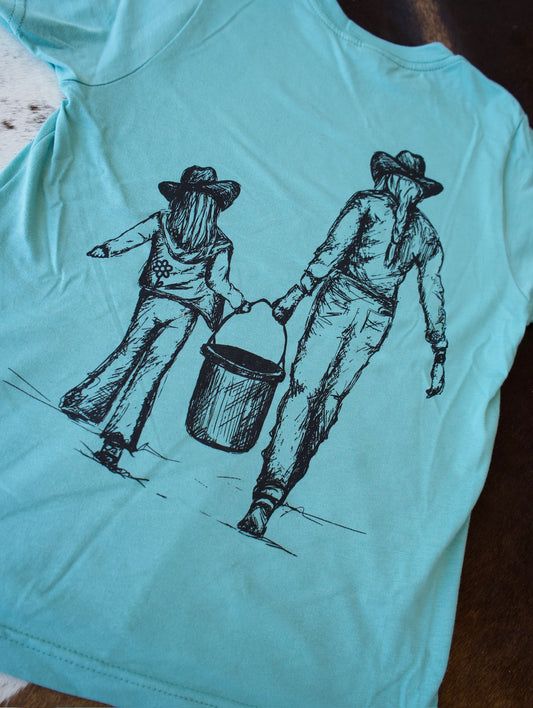 Grew Up - Youth Turquoise Tees