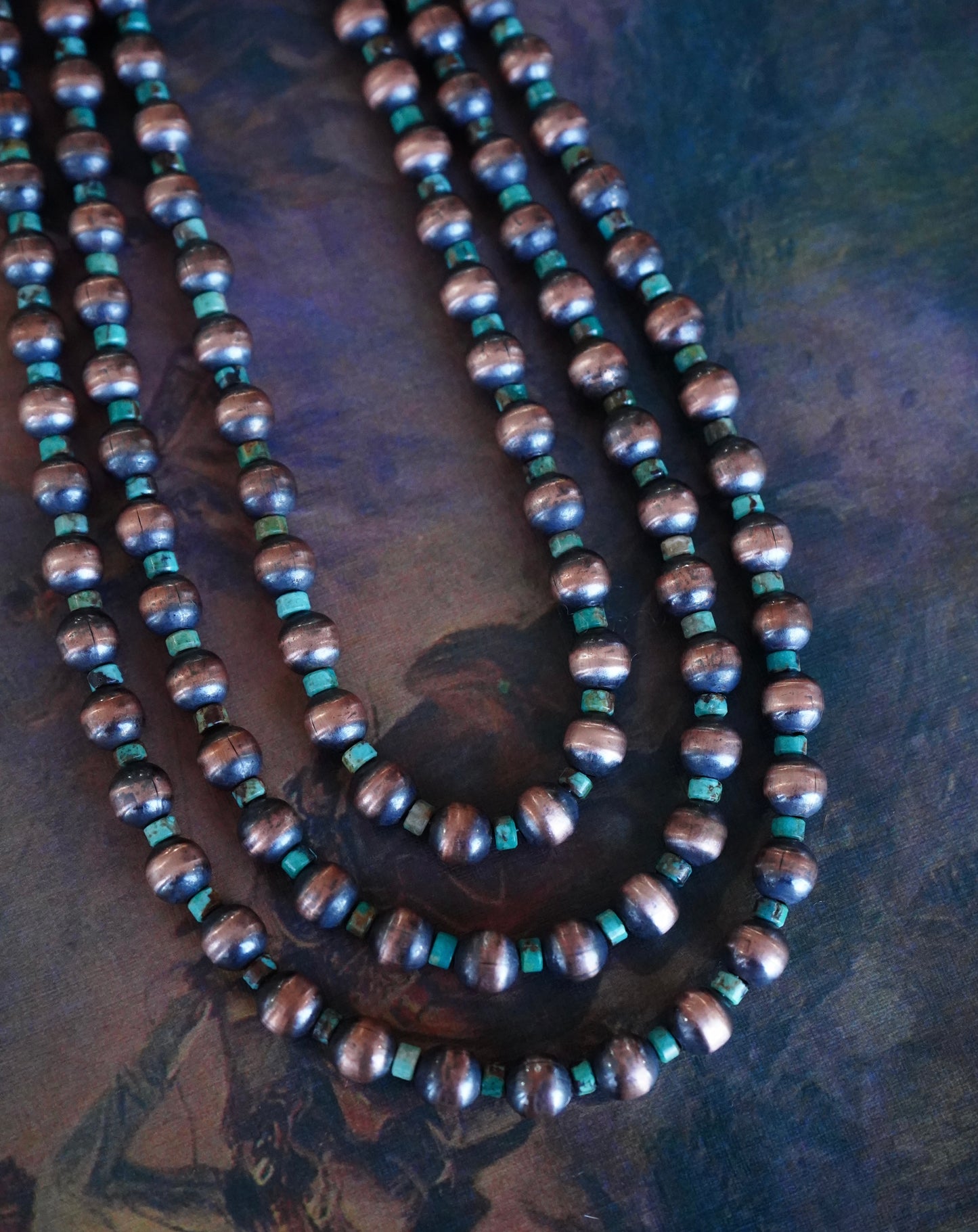 Copper & Turquoise Pearl Necklaces