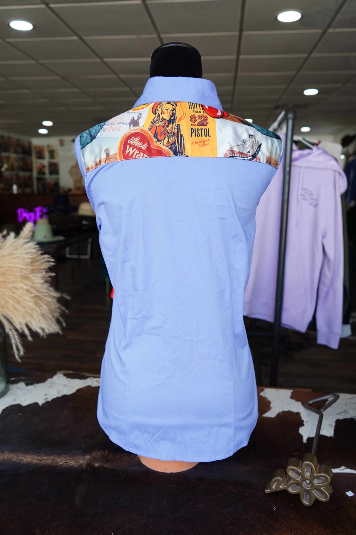 XL - Lilac w/ $2 Pistol Button Down