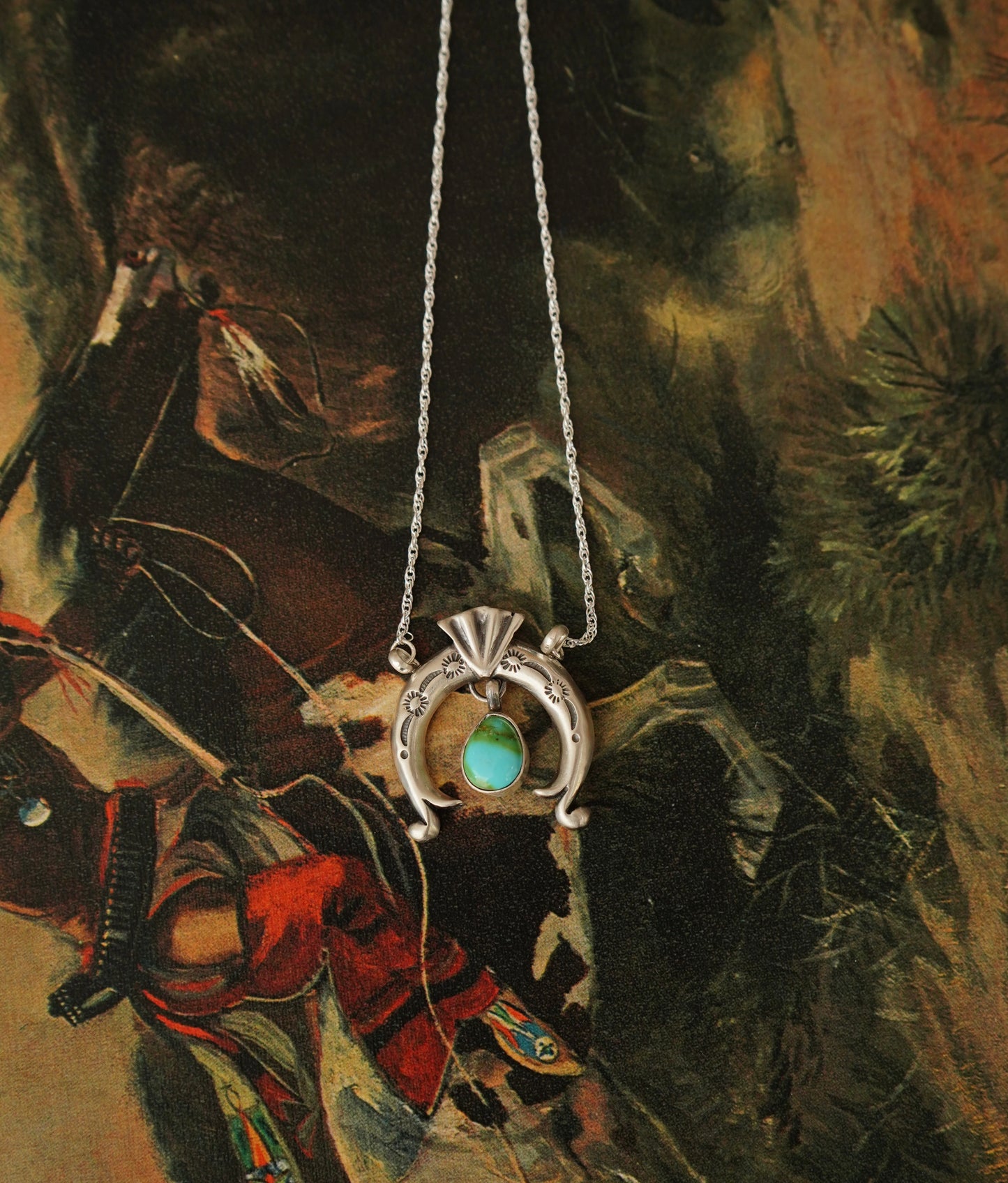 Gary Shorty Naja w/ Dangly Turquoise Necklaces