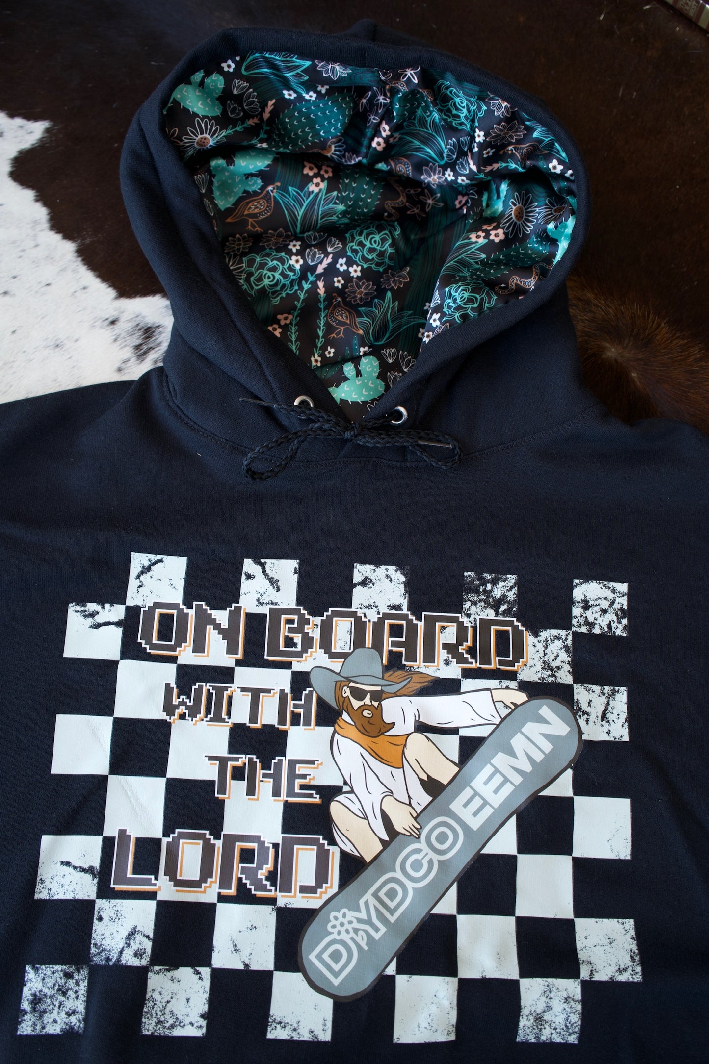 On Board With The Lord Satin Lined Hoodies