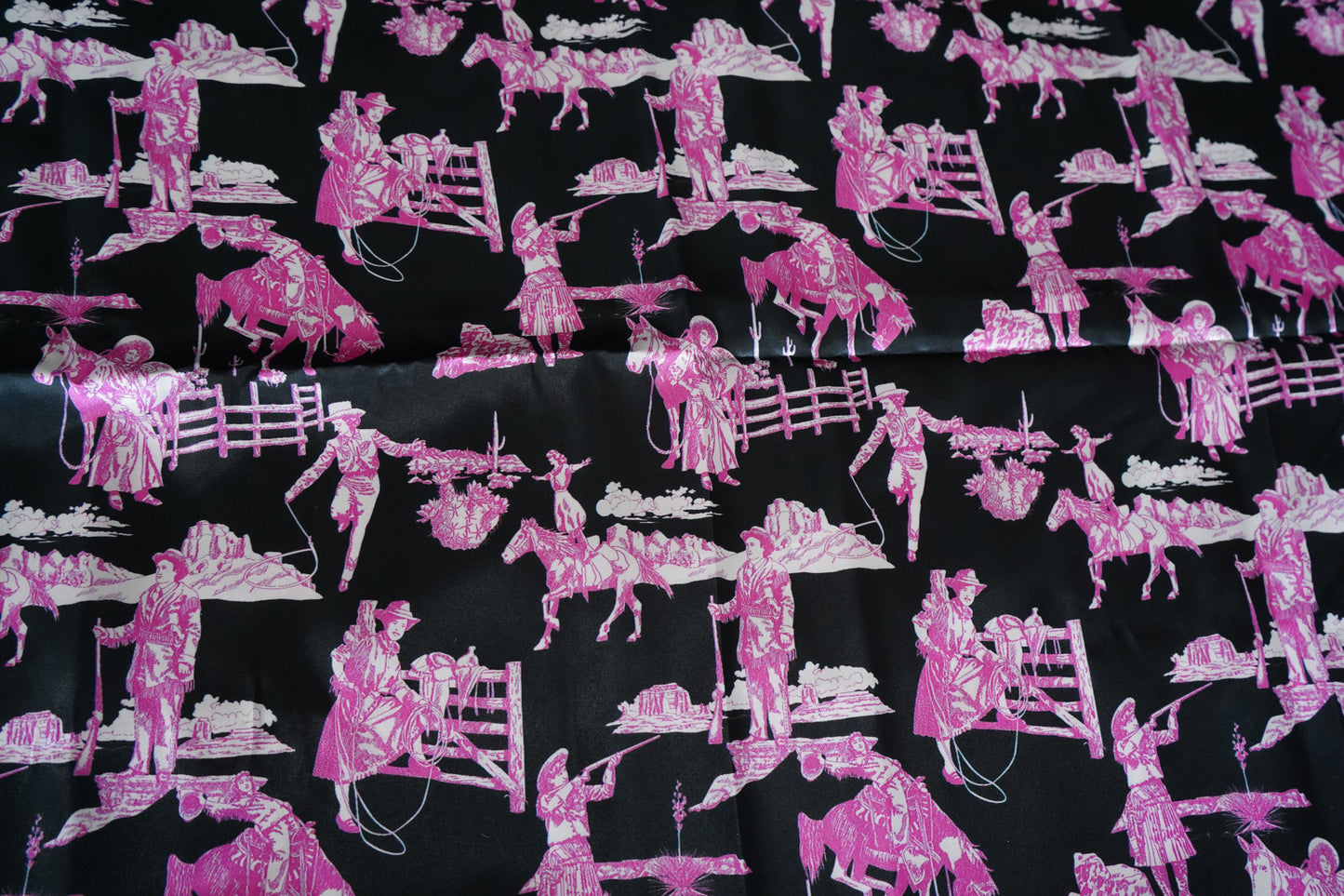 Black w/ Pink Cowgirlin Wild Rag