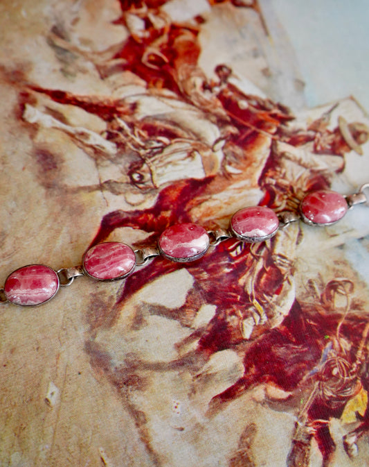 Vintage Pink Rhodochrosite Bracelet