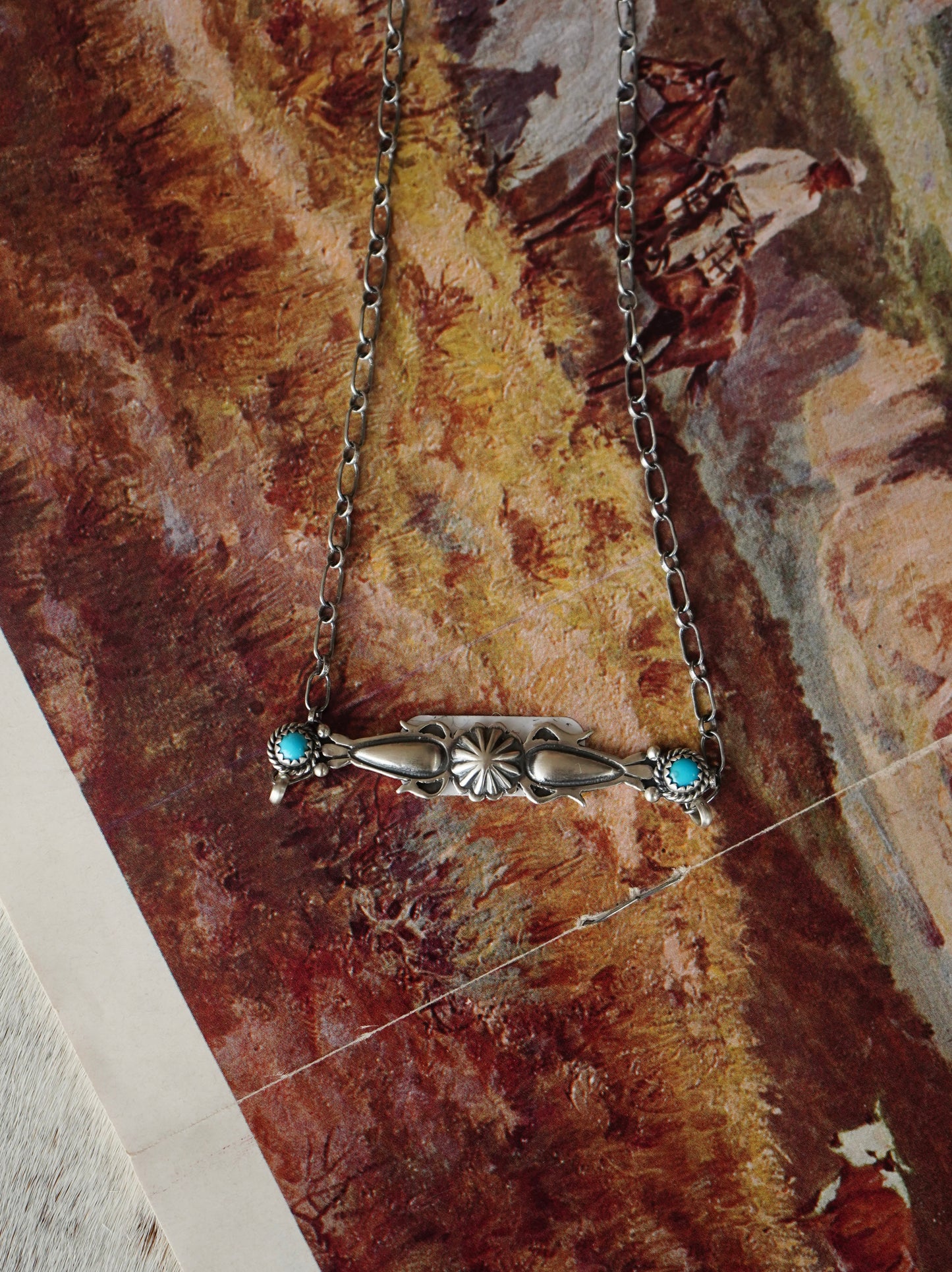 Marita Benally Sterling Silver & Turquoise Necklace