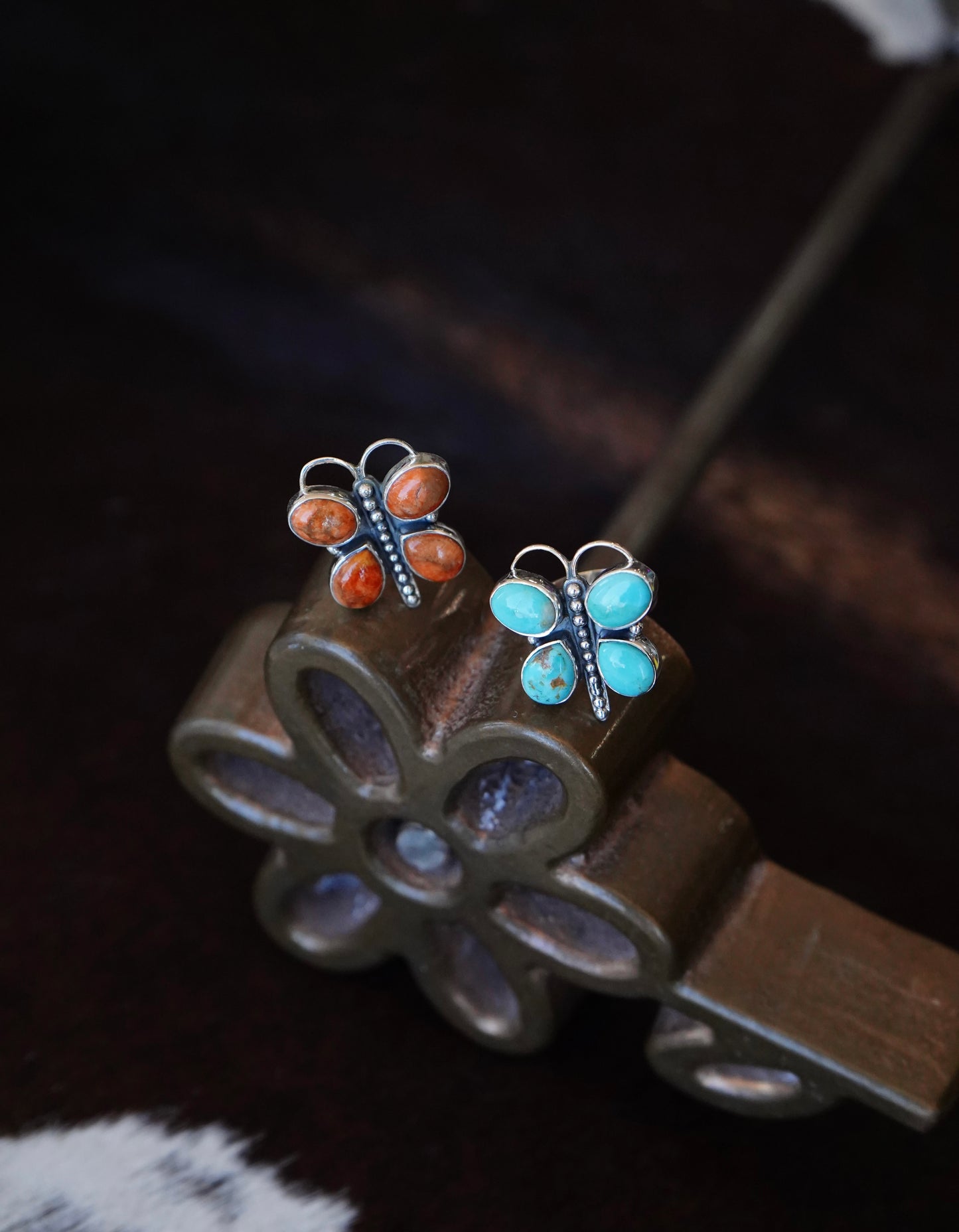 Turquoise Butterfly Rings - Adj