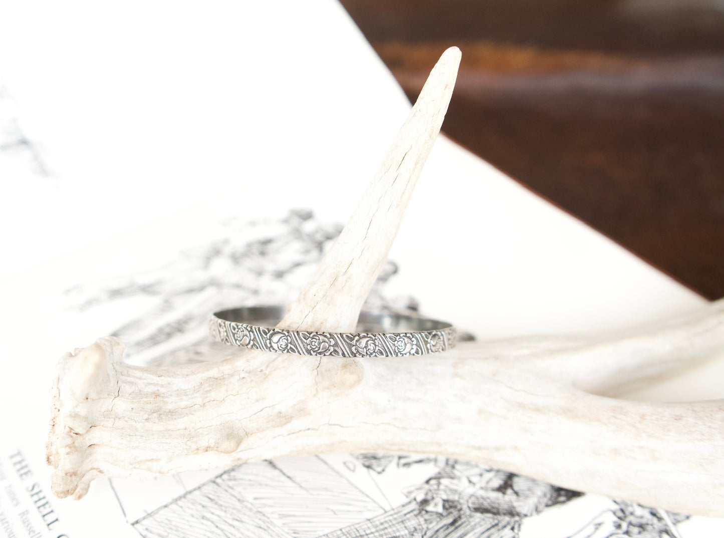 Vintage Floral Stamped Bangle