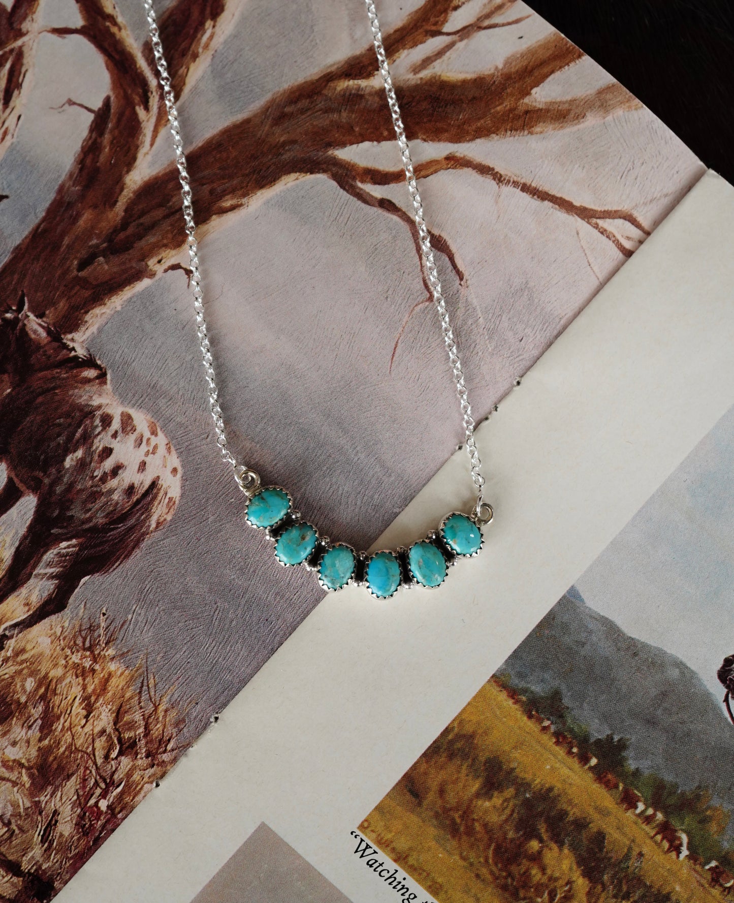 Turquoise 6 Stone Necklace