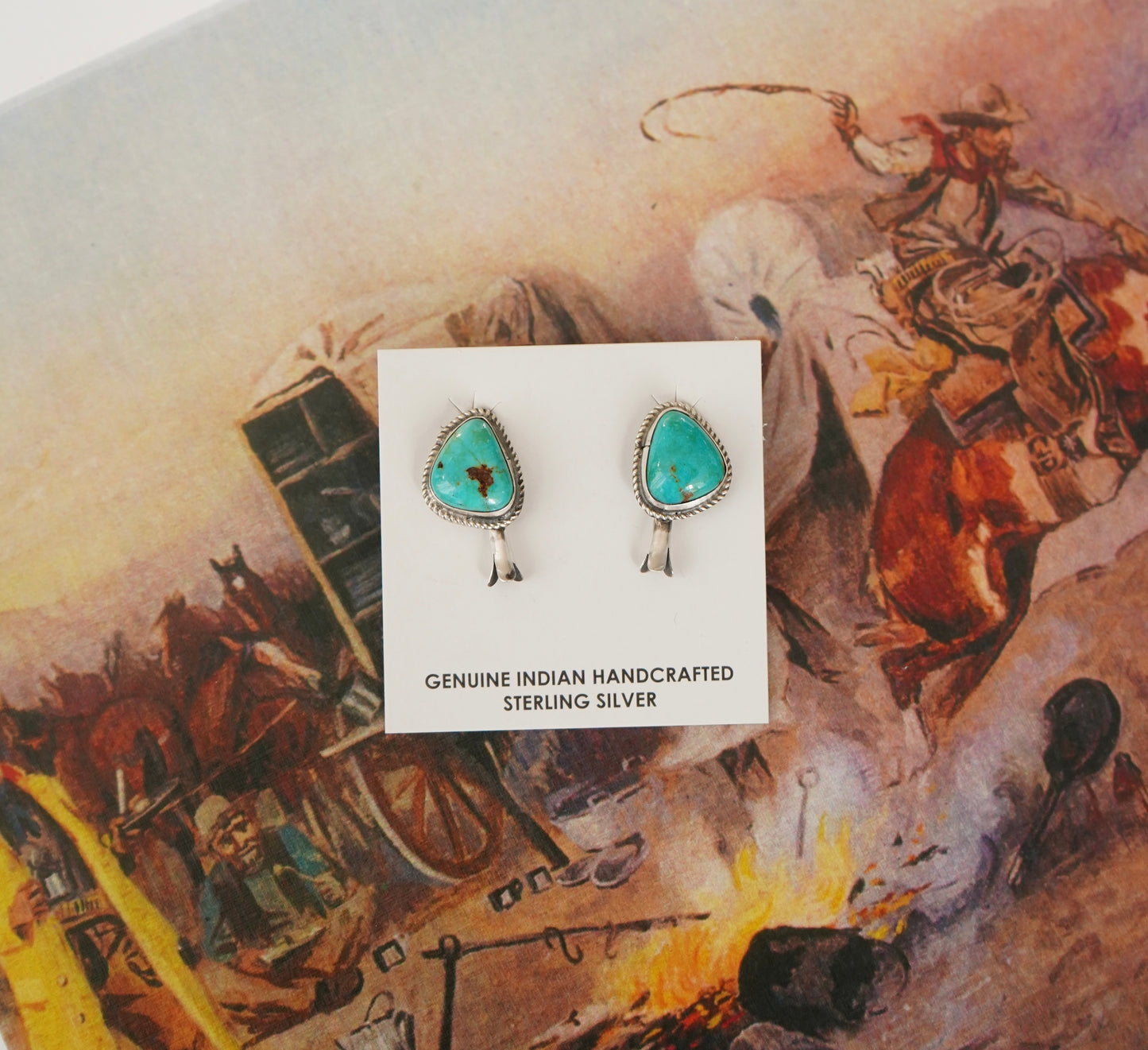 Donovan Nez Turquoise Blossom Stud Earrings