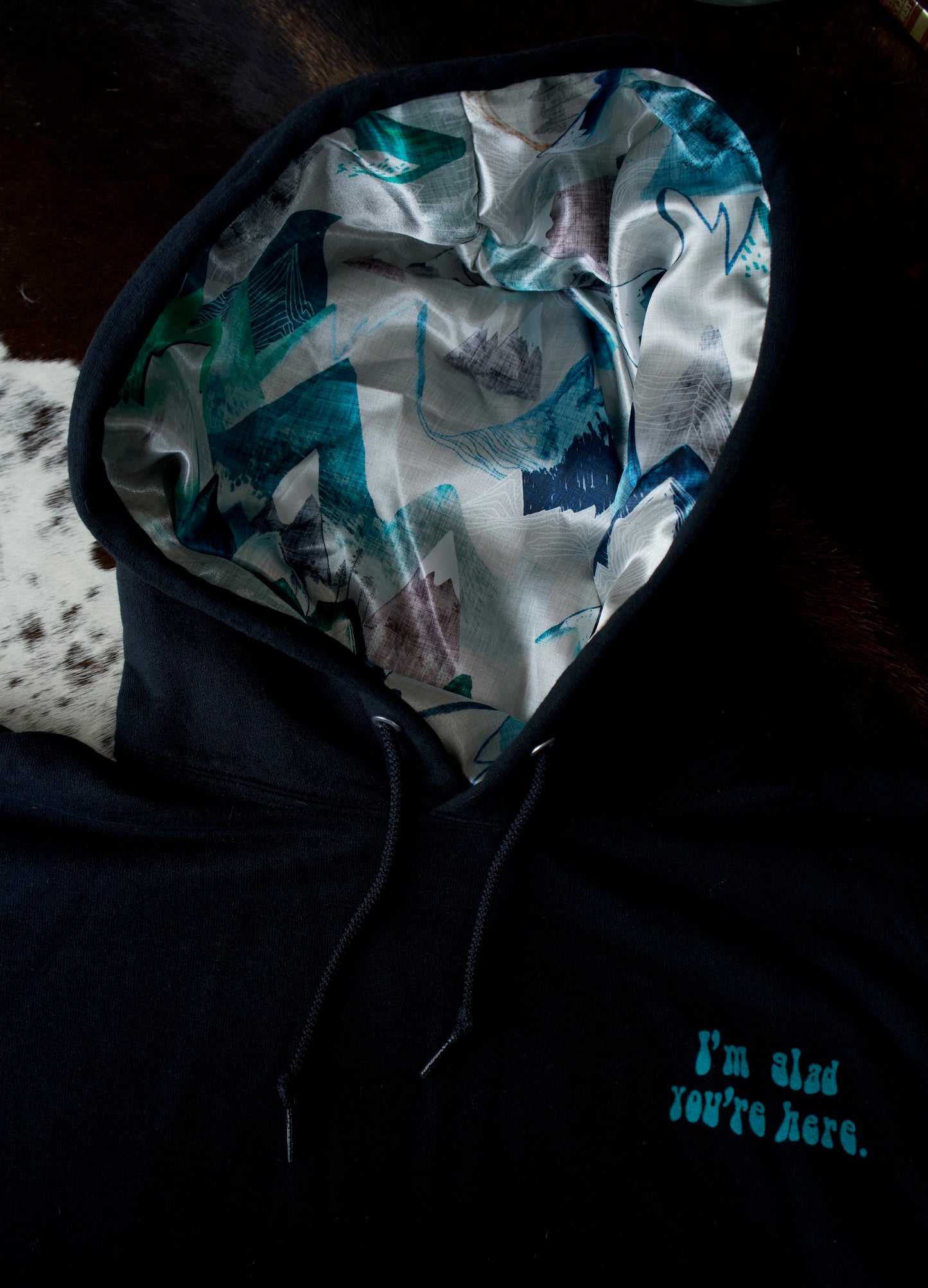 Glad You’re Here Satin Lined Hoodies