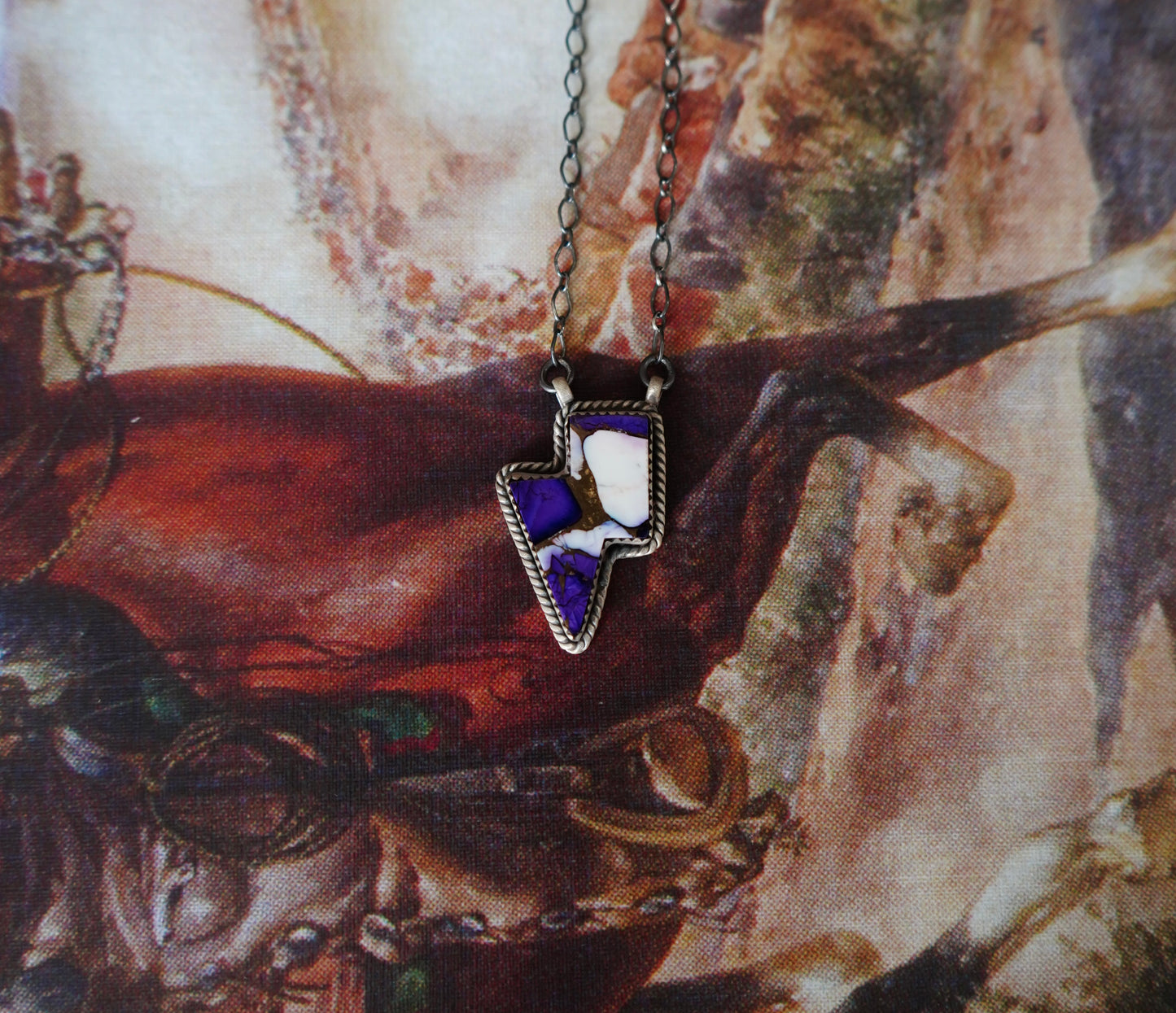 Turquoise Lightening Bolt Necklaces