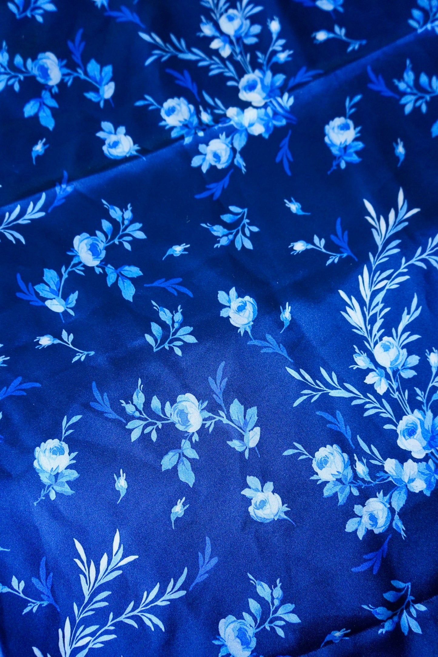 Navy & Royal Blue Floral Wild Rag