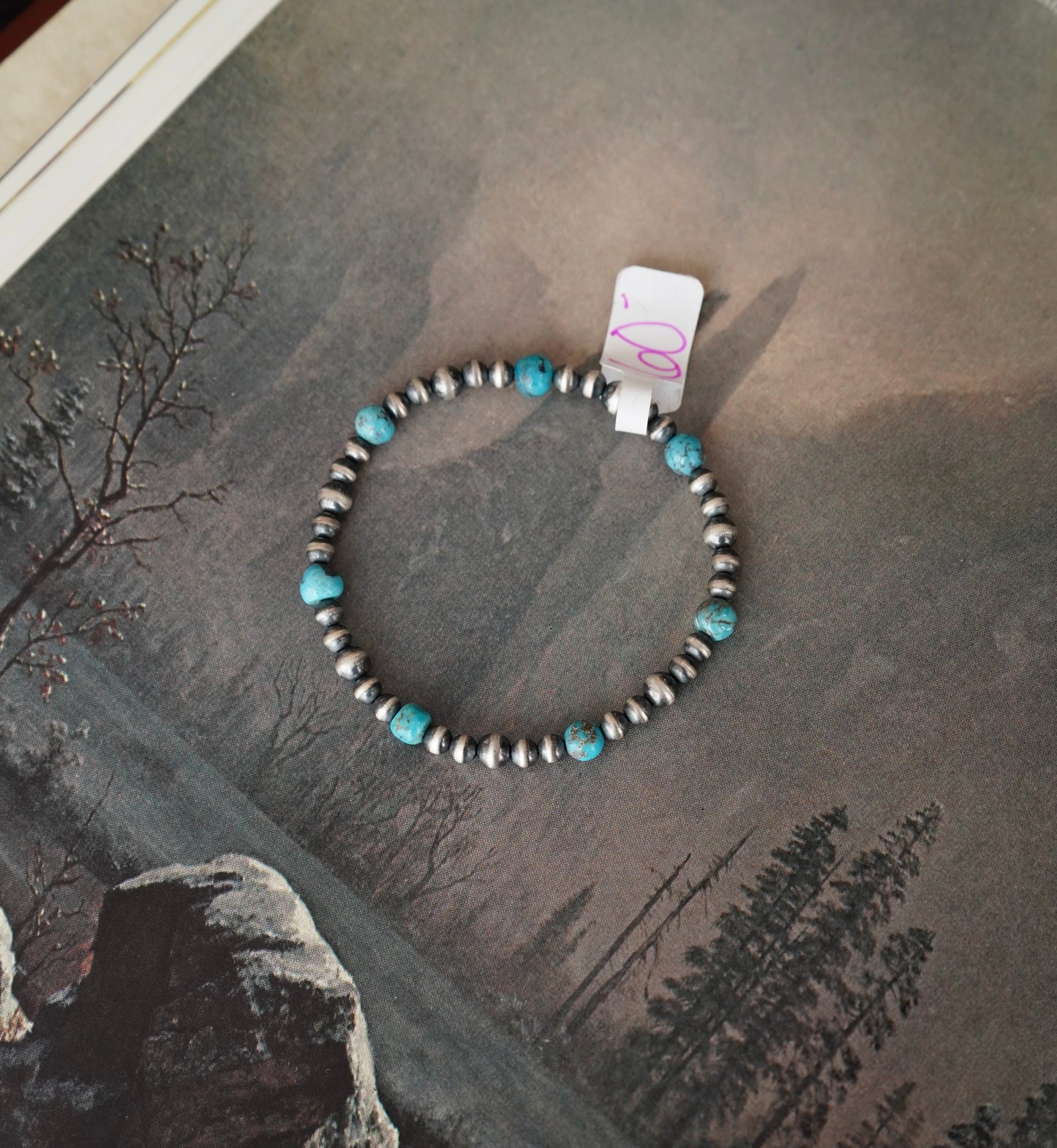 Sterling Silver Pearls Stretchy Bracelets