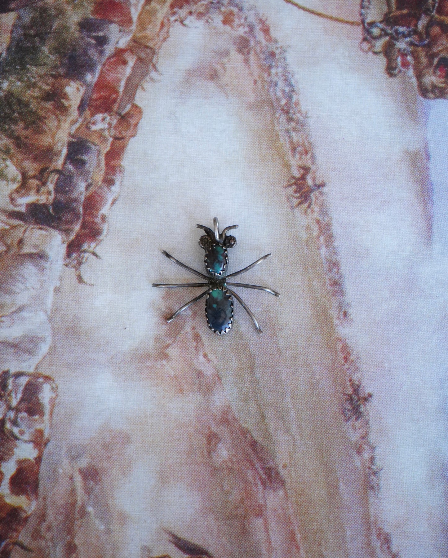 Vintage Turquoise Bug Pendant