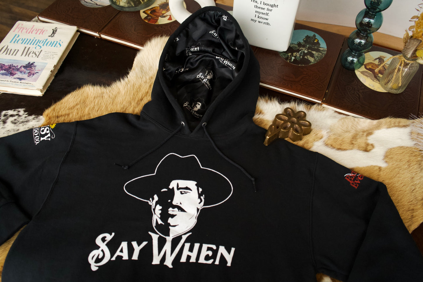 Say When Satin Lined Hooded Sweatshirts