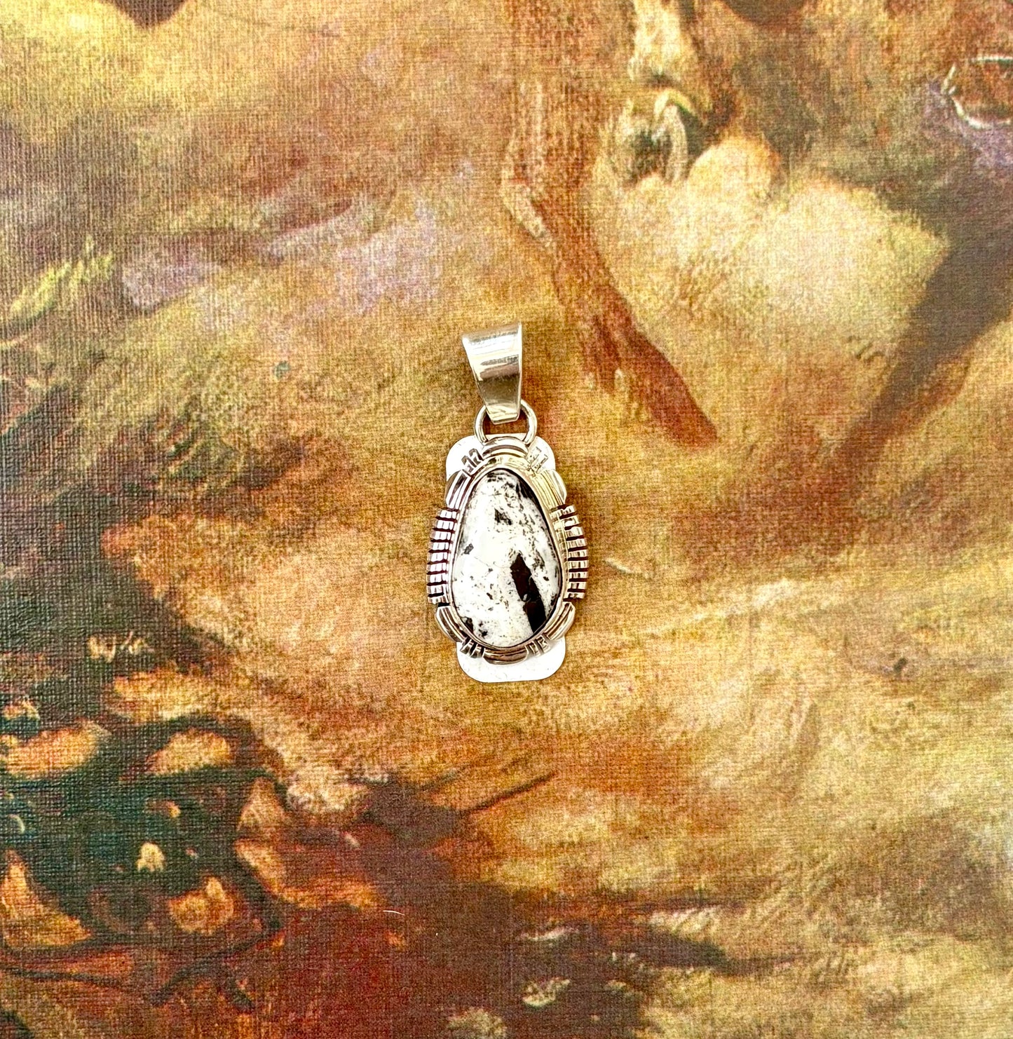 Norvin Johnson White Buffalo Pendant