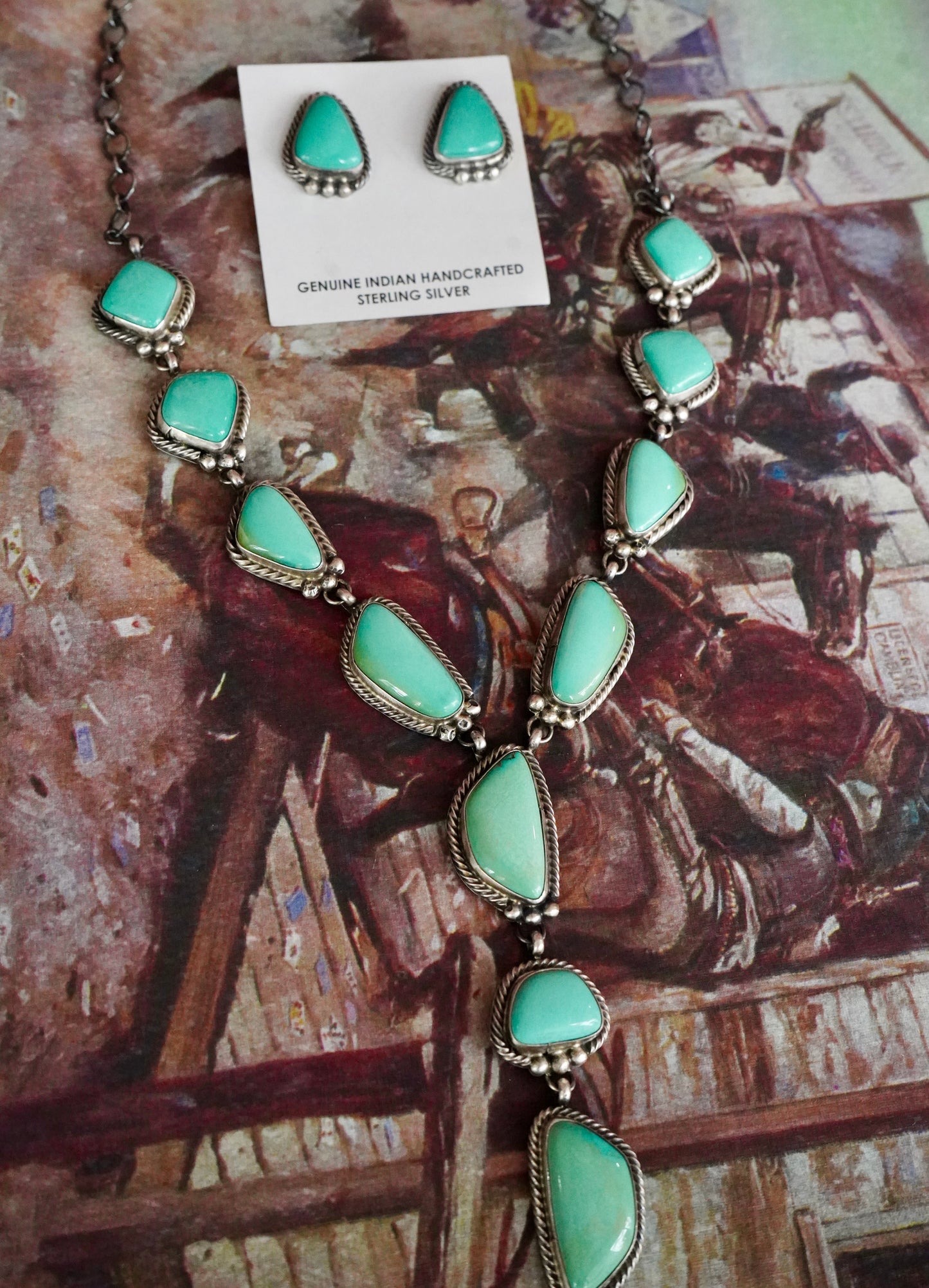 John Skeets Kingman Turquoise Necklace Set