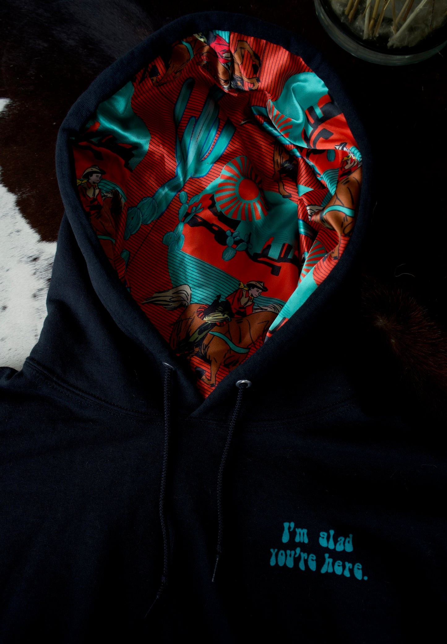 Glad You’re Here Satin Lined Hoodies