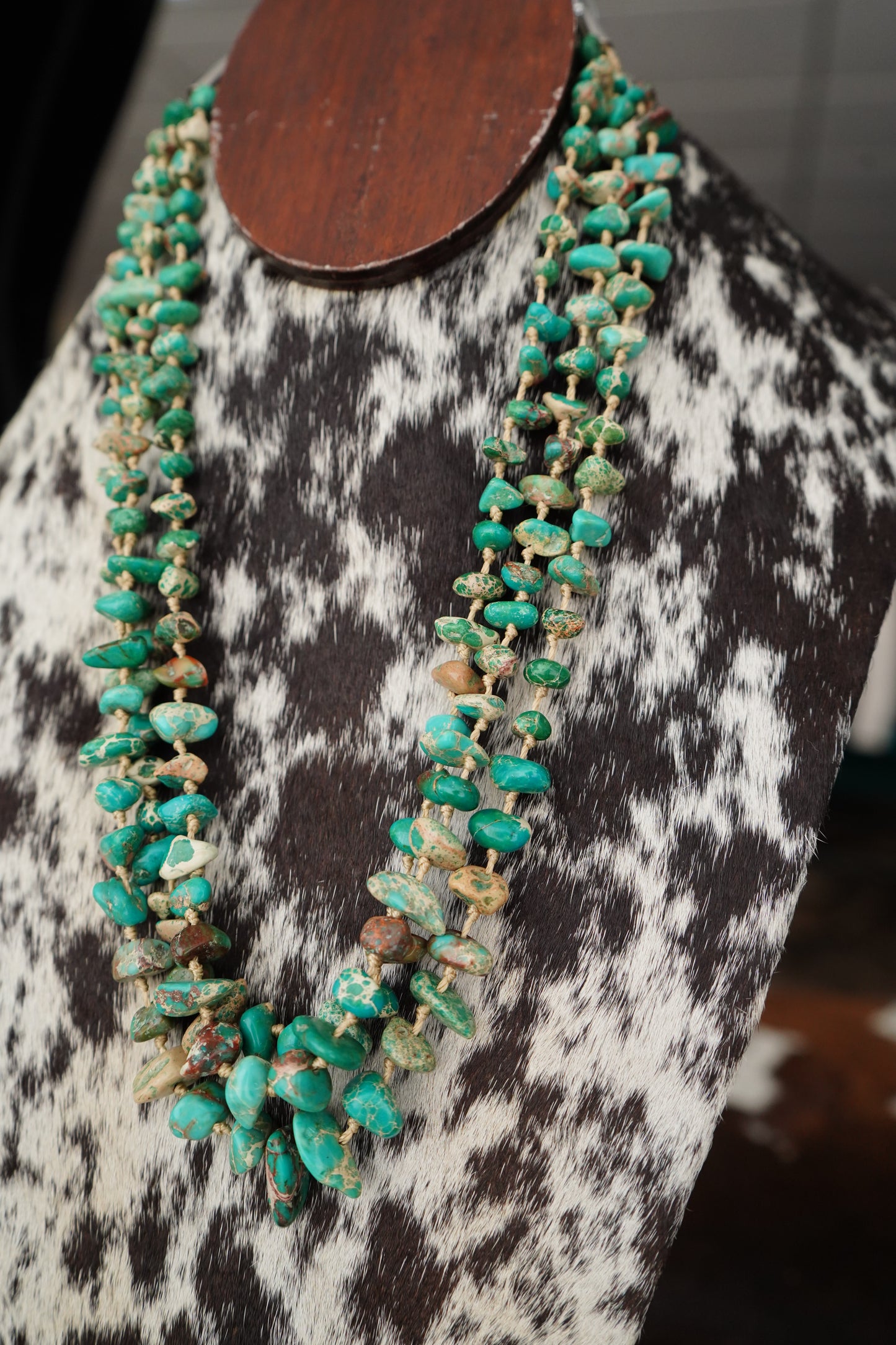 Vintage Turquoise 3 Strand Necklace