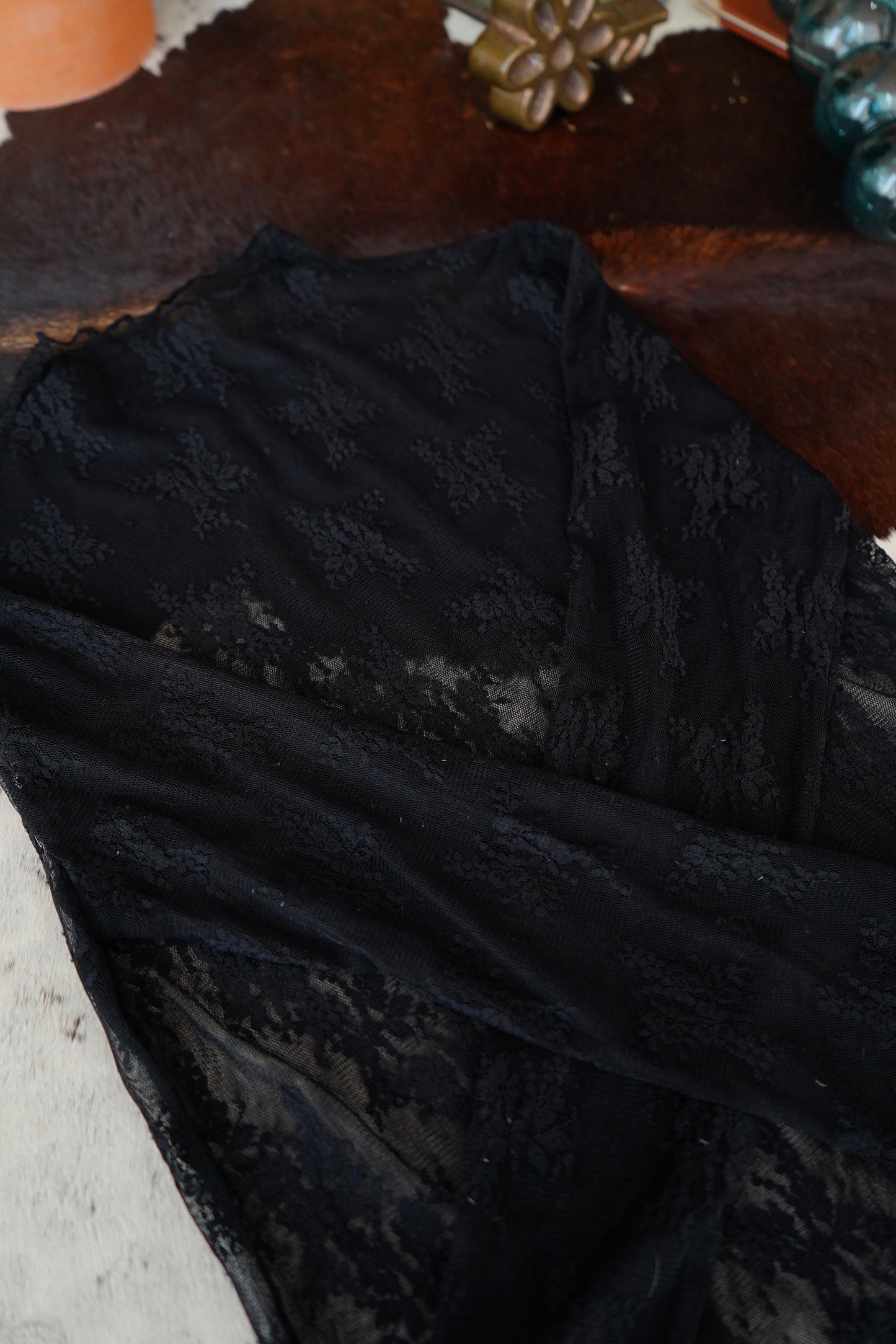 Black Lace Layering Undershirts