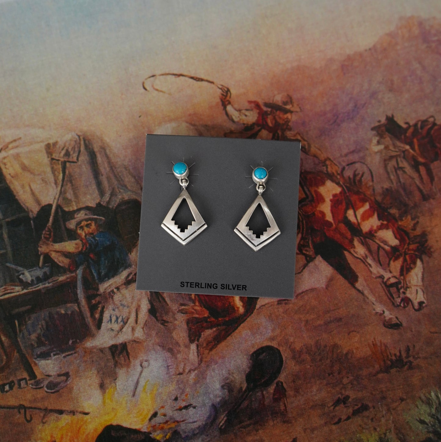 Jerold Francis Turquoise w/ Dangles Stud Earrings