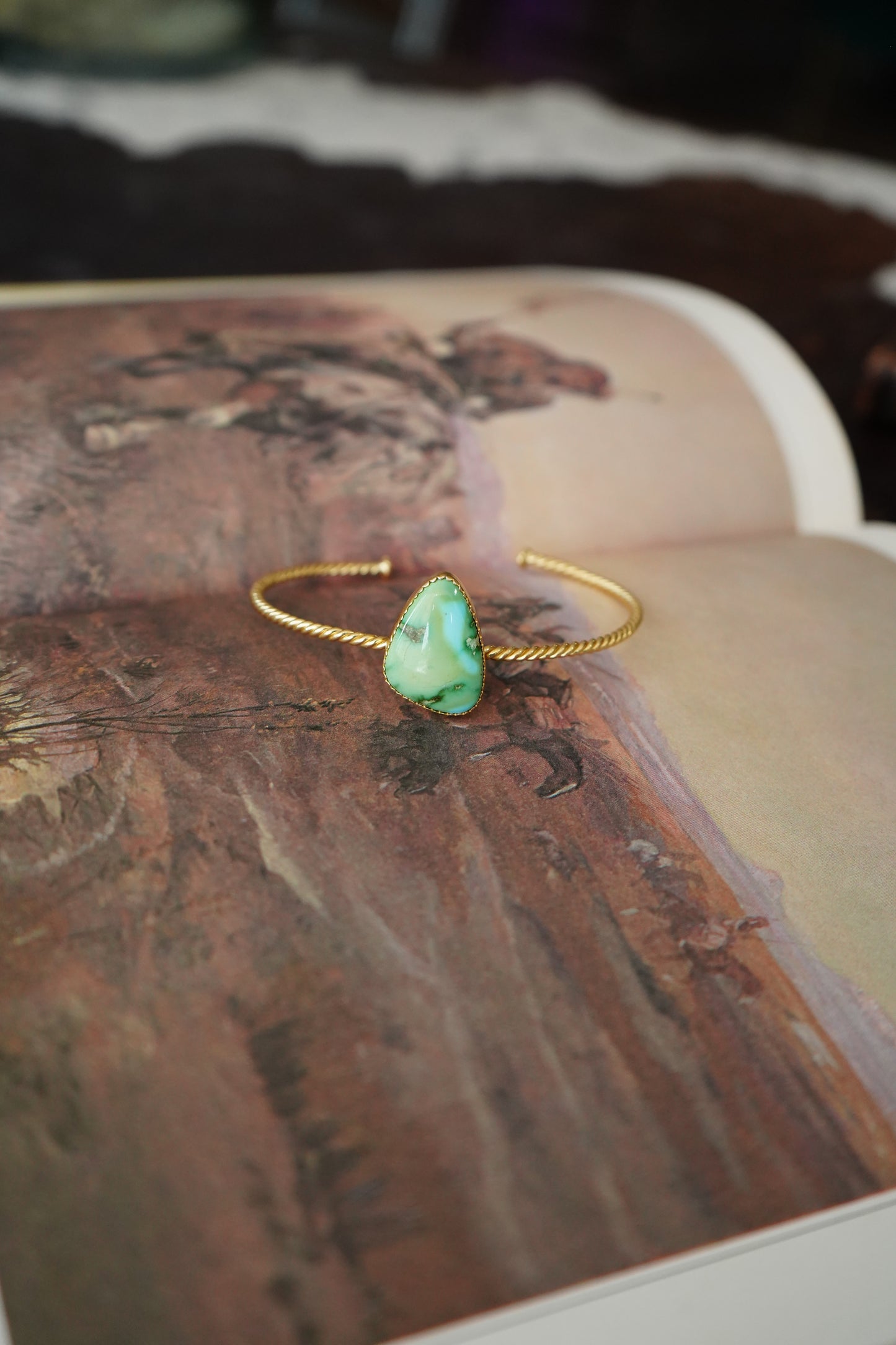 TBP Turquoise & Gold Cuff
