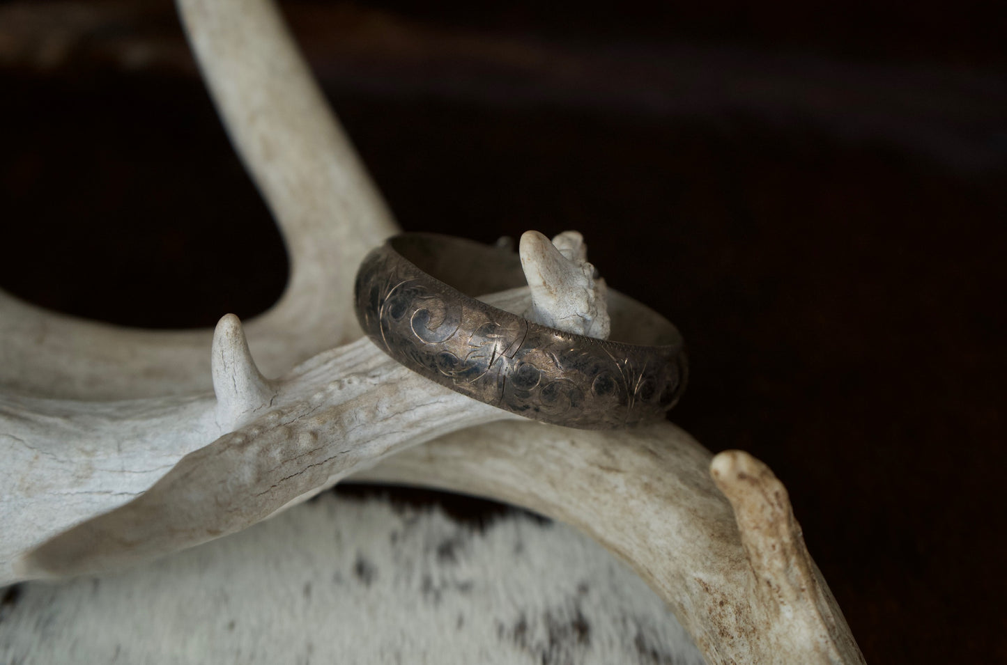 Sterling Silver Engraved Bangle